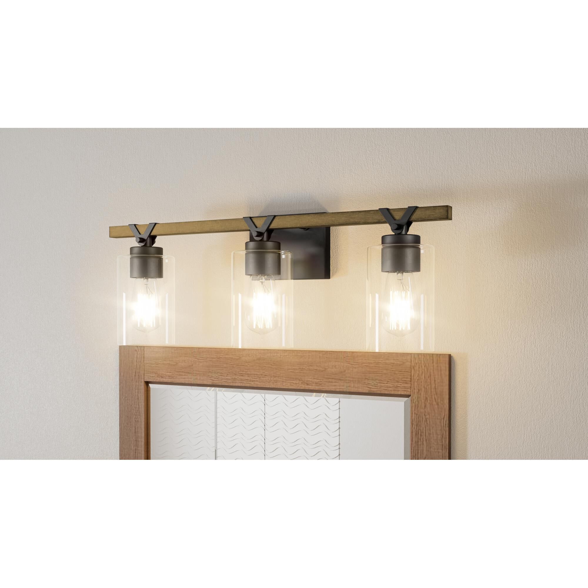 Shown in Matte Black finish and Clear glass