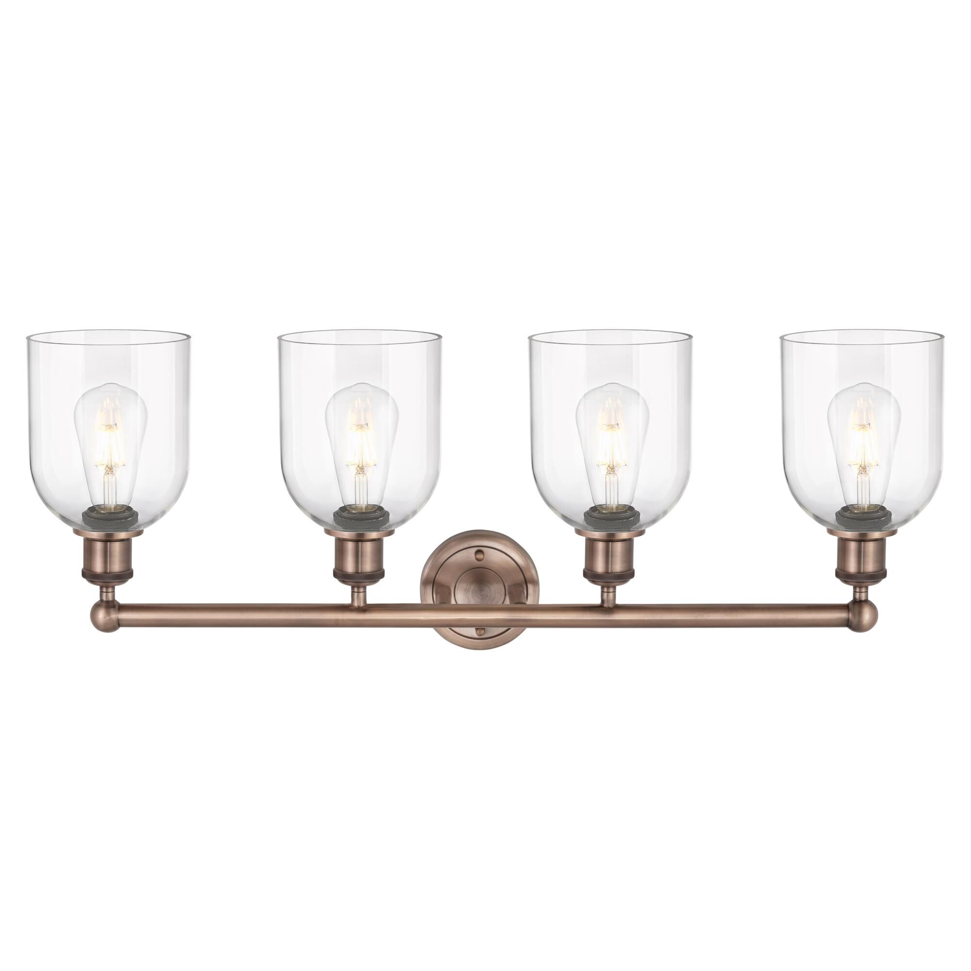 Shown in Antique Copper finish and Clear glass