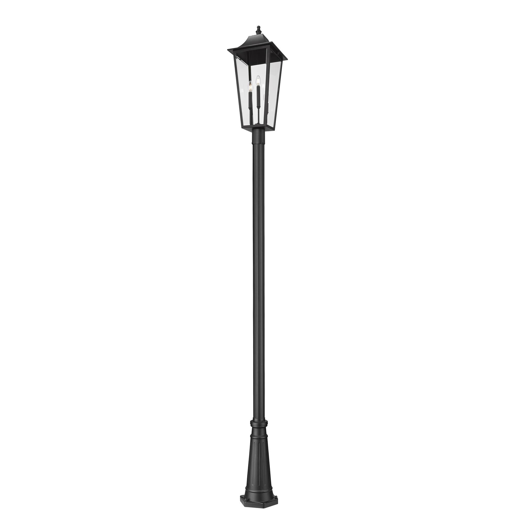 Shown in Black finish and Clear Beveled glass and Clear Beveled shade