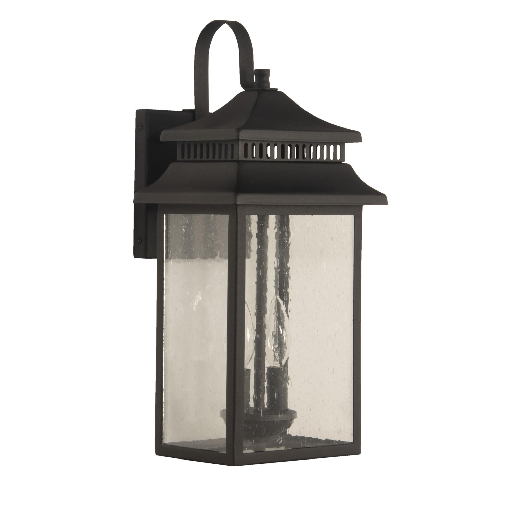 Shown in Textured Matte Black finish and Square/Rectangle glass and Square/Rectangle shade
