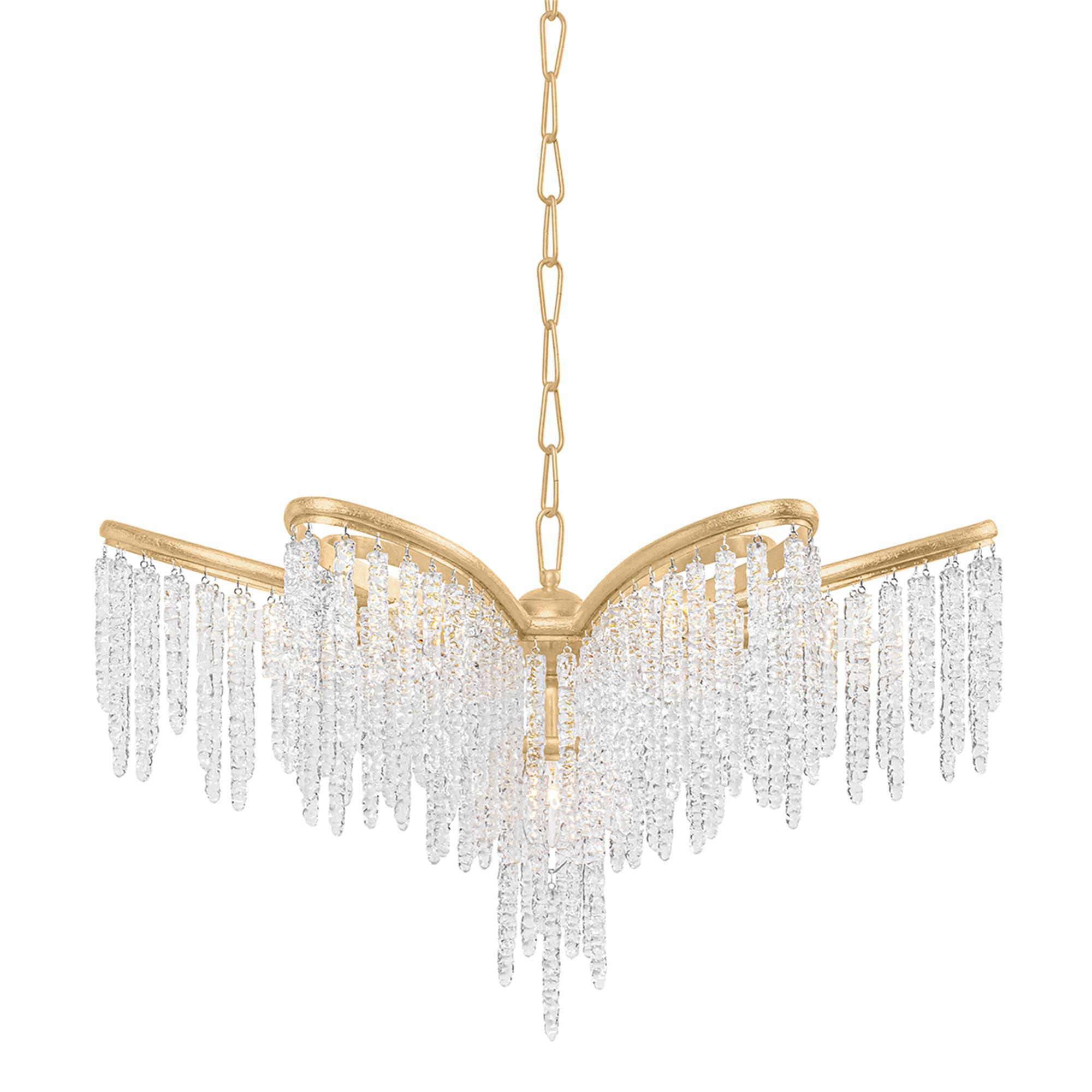 Shown in Gold Leaf finish and Clear glass