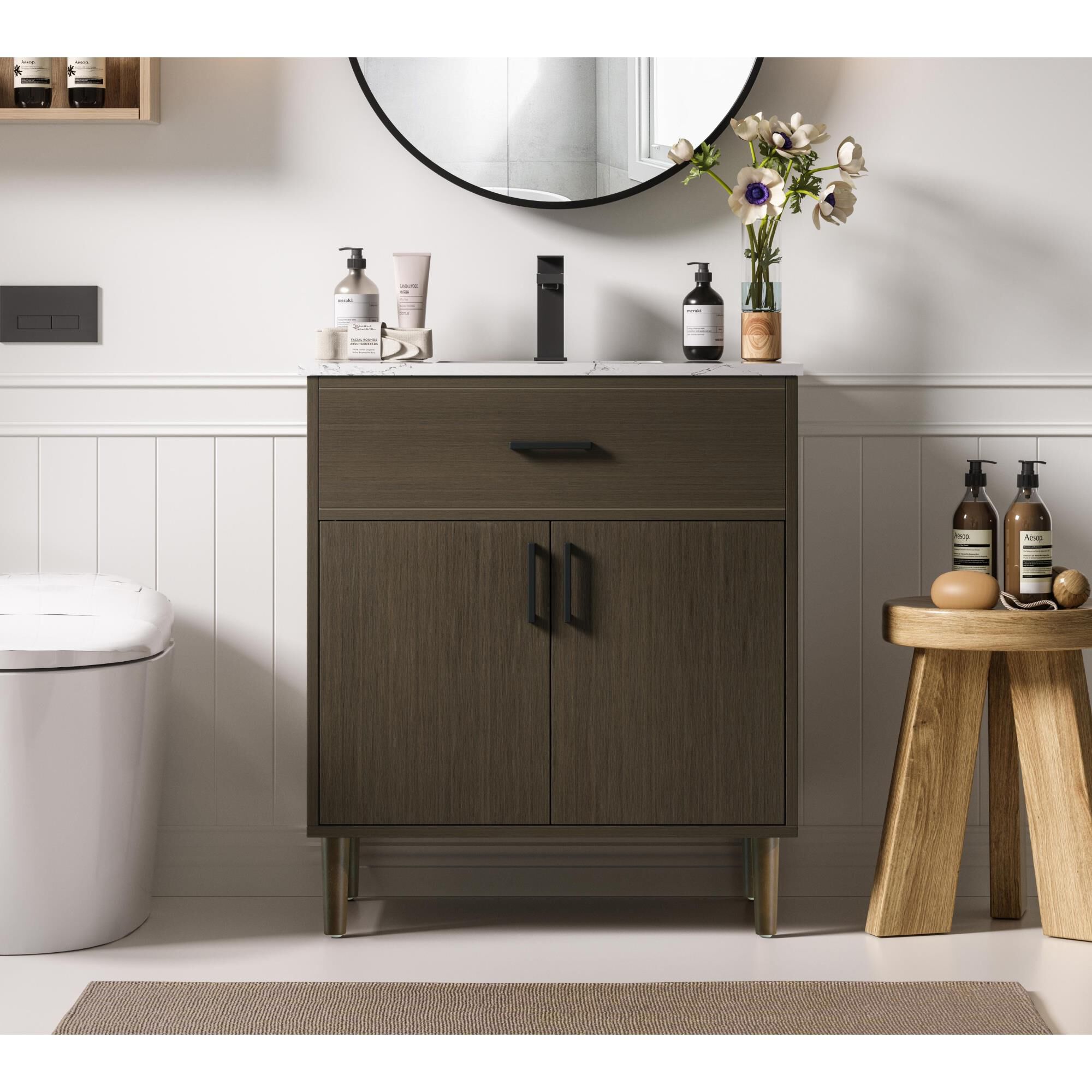 Shown in Mocha Brown finish