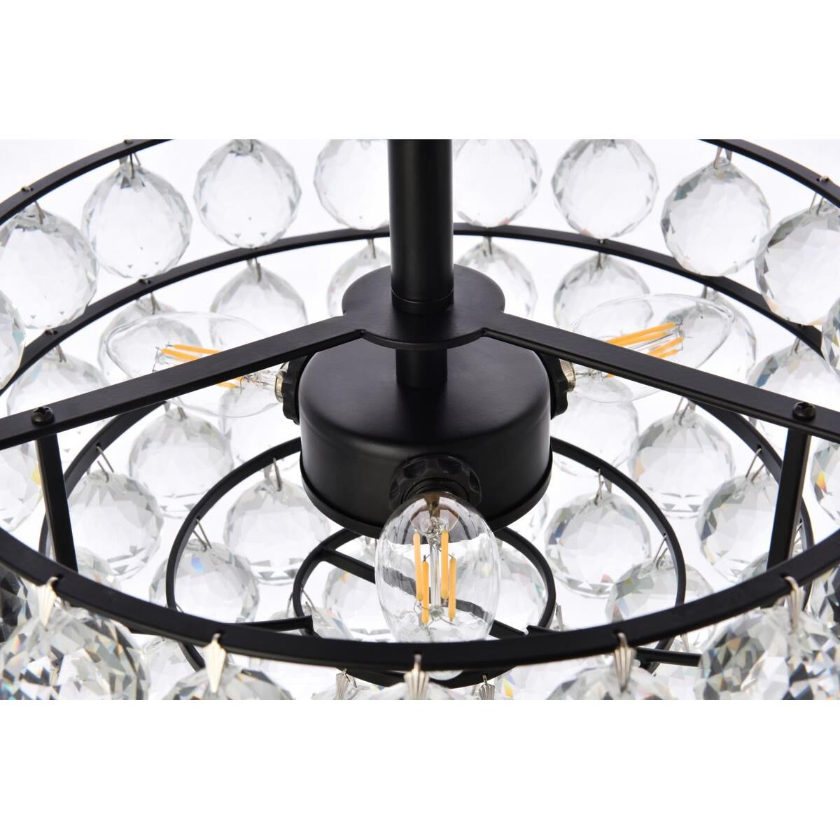 Savannah 14 Inch 3 Light Semi Flush Mount by Elegant Lighting