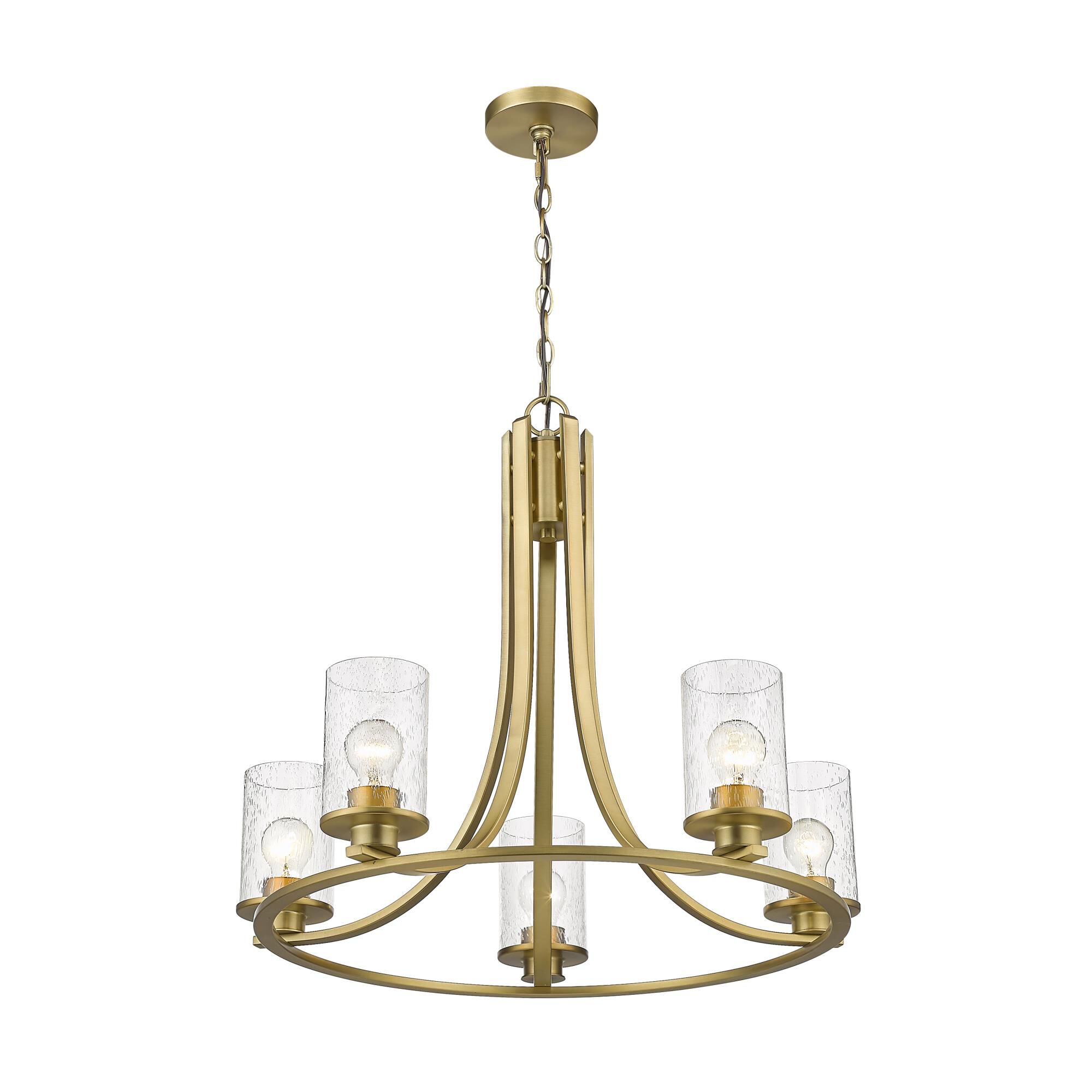 Shown in Olde Brass finish and Glass shade