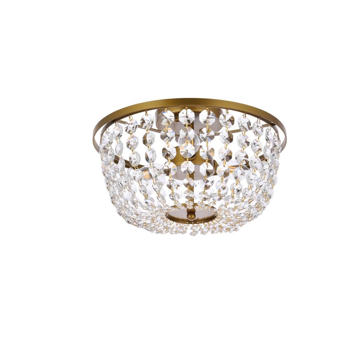 Shown in Brass finish and Royal Cut Clear crystal