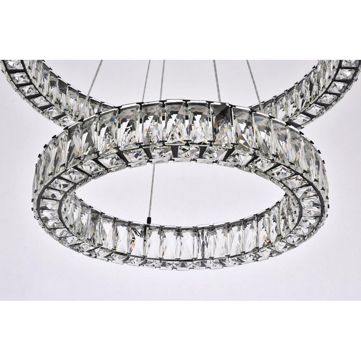 Monroe 28 Inch 2 Light LED Chandelier by Elegant Lighting