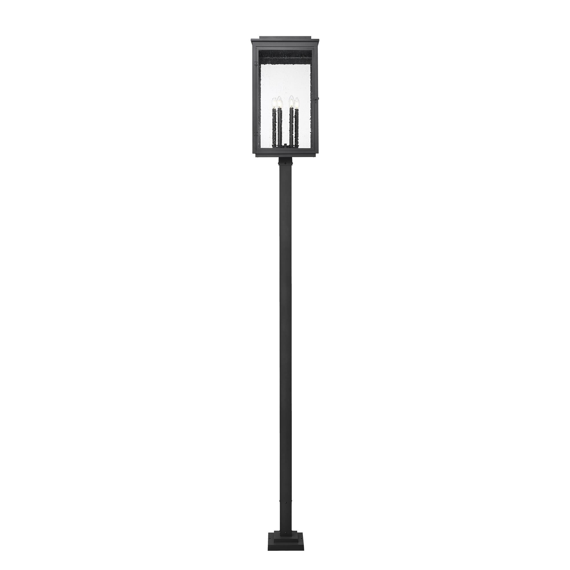 Shown in Sand Black finish and Clear Seedy glass and Clear Seedy shade