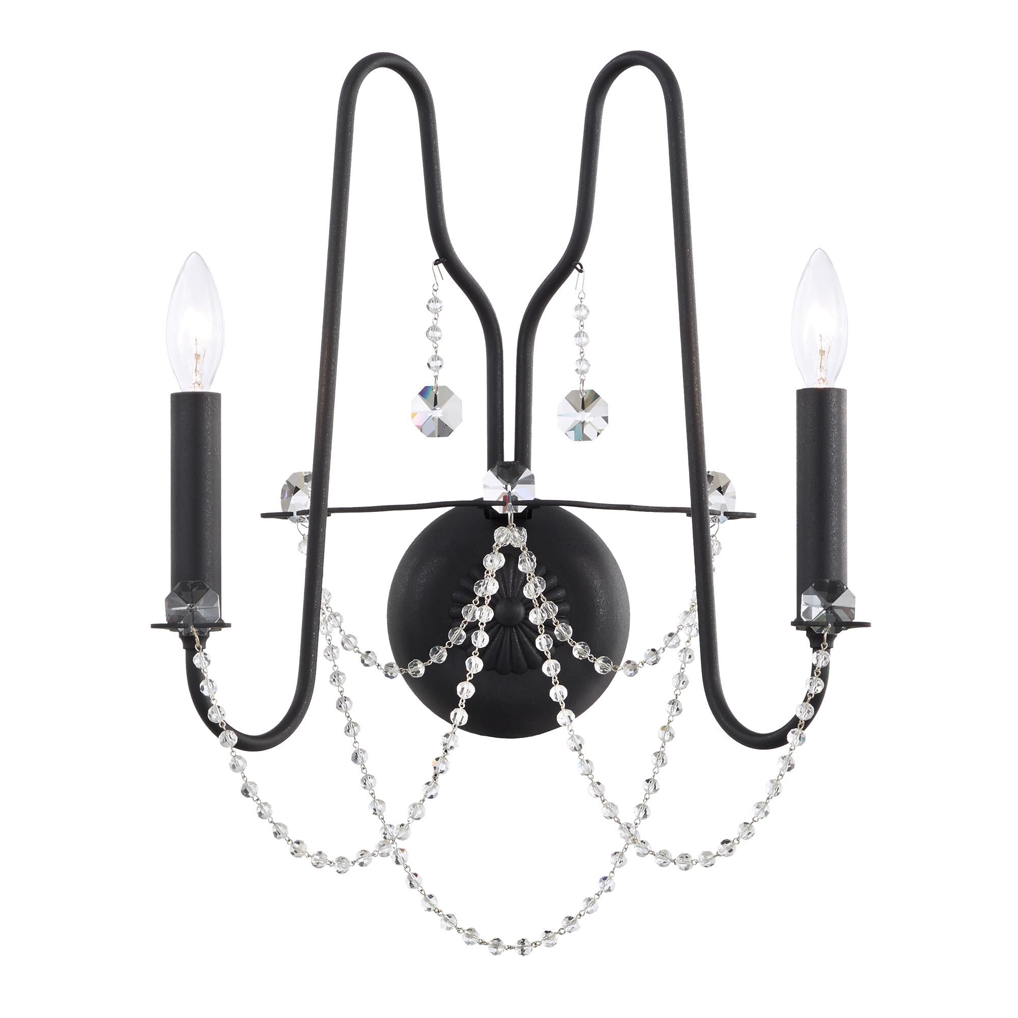 Shown in Ferro Black finish and Clear Optic crystal