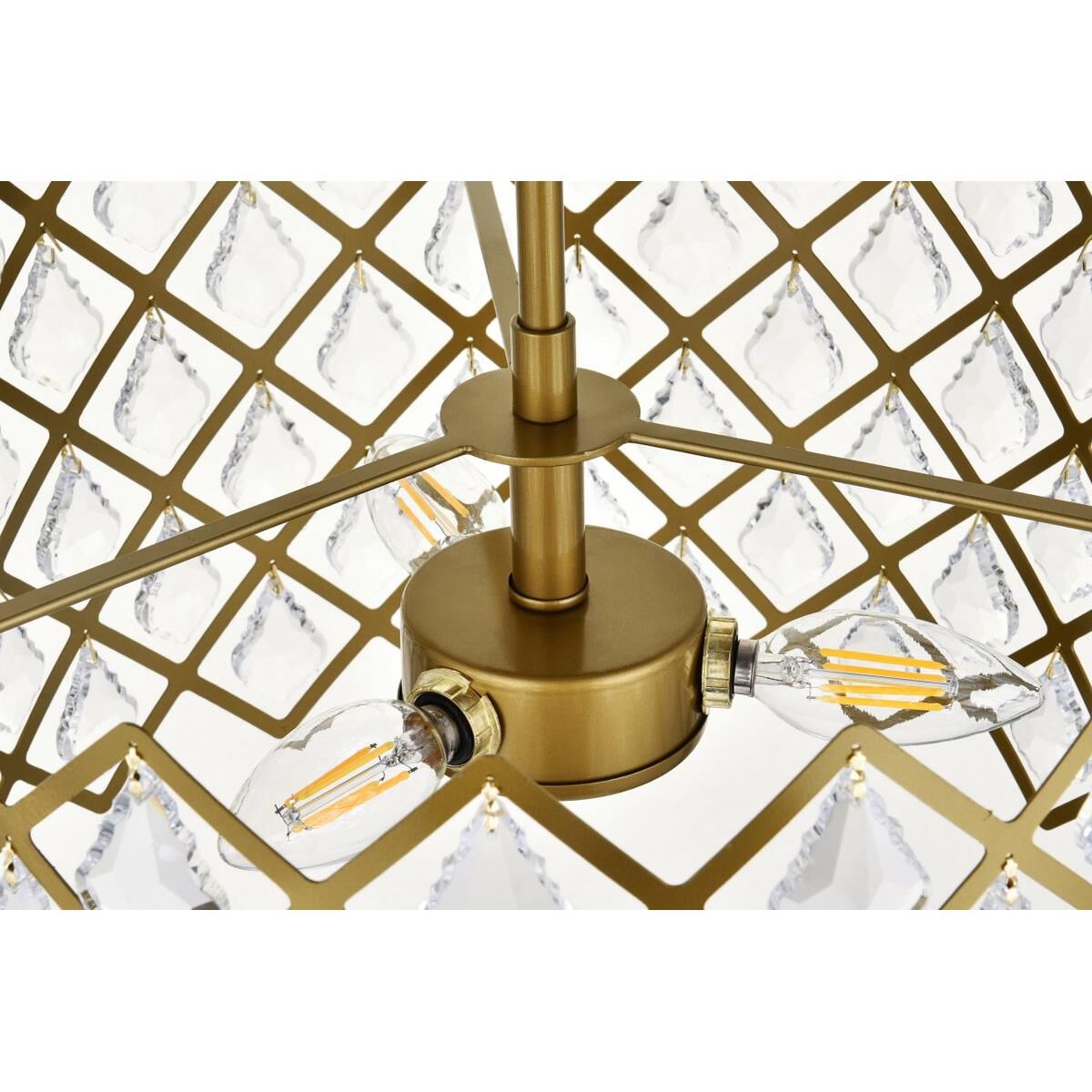 Shown in Brass finish and Royal Cut Clear crystal