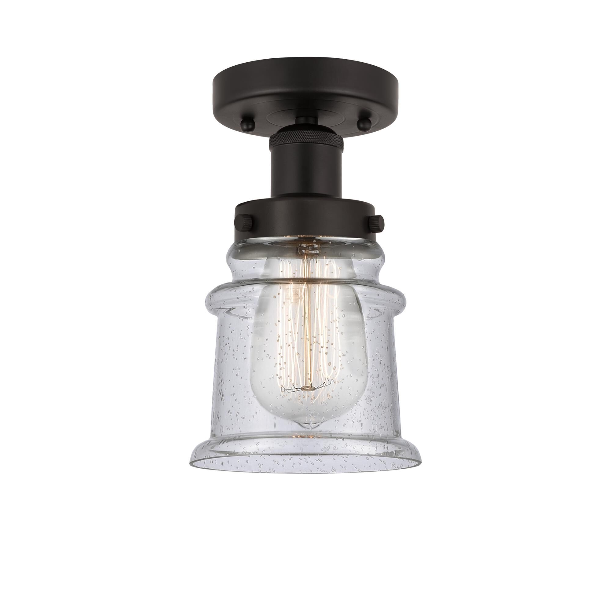 Shown in Oil Rubbed Bronze, Seedy finish and Seedy glass and Seedy Glass shade