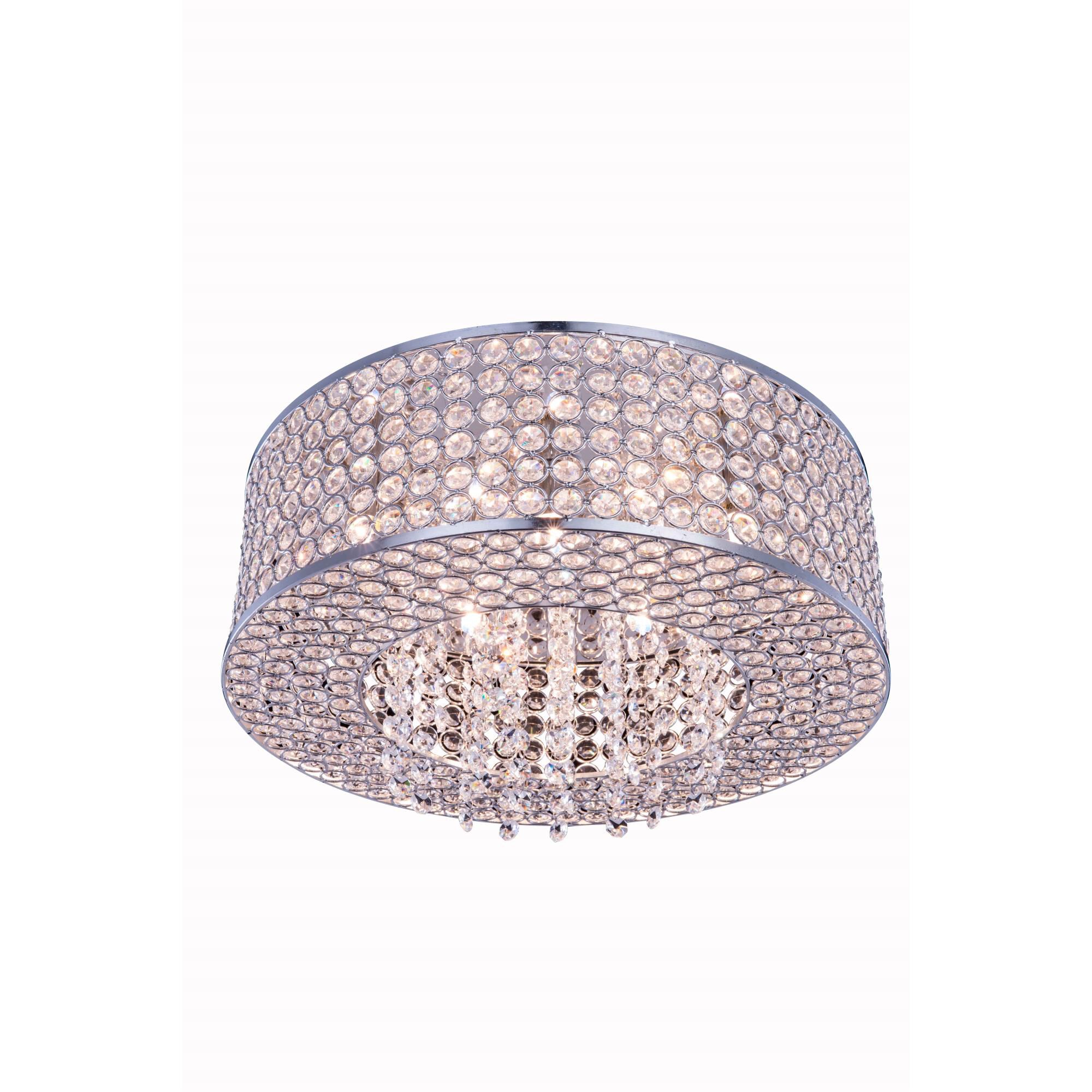 Shown in Chrome finish and Clear Royal Cut crystal and Chrome Iron shade