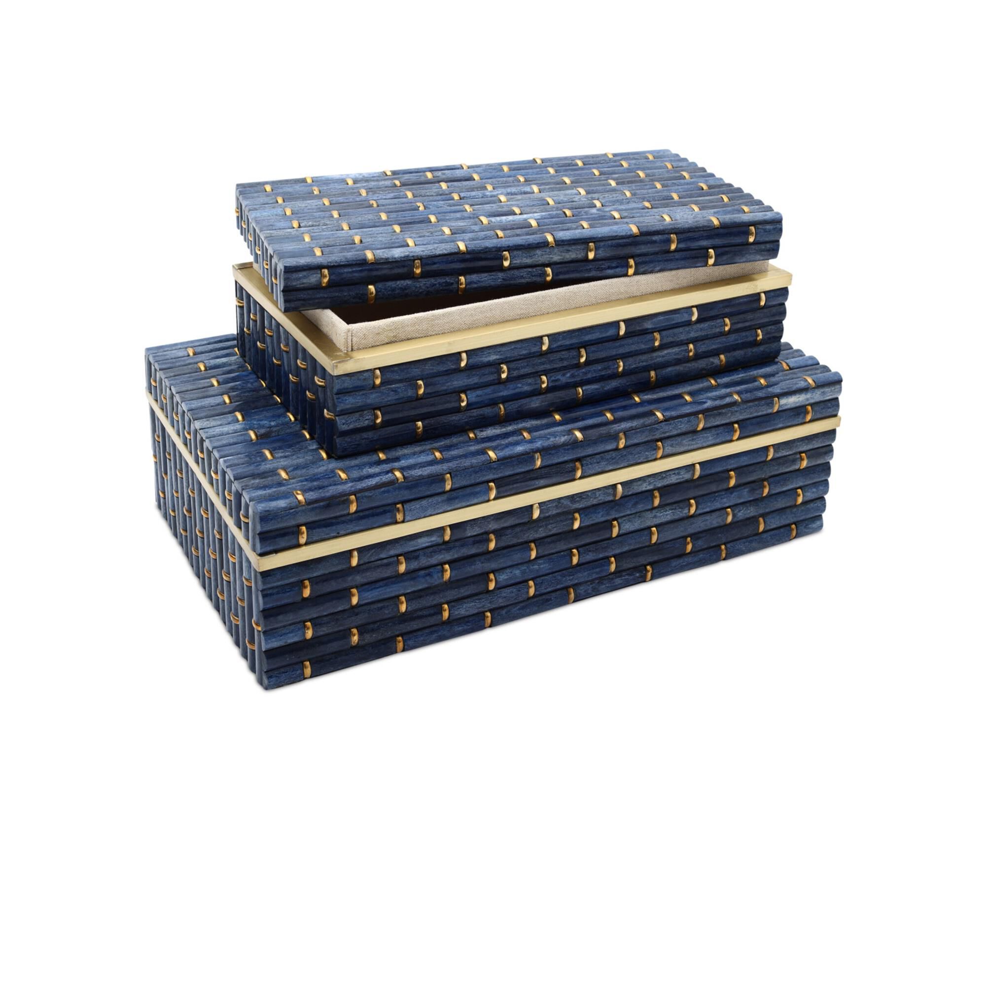 Midnight Bamboo Accent Box Set of 2,