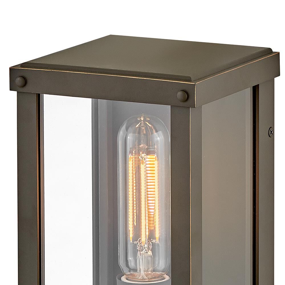 Shown in Oil Rubbed Bronze finish and Clear glass