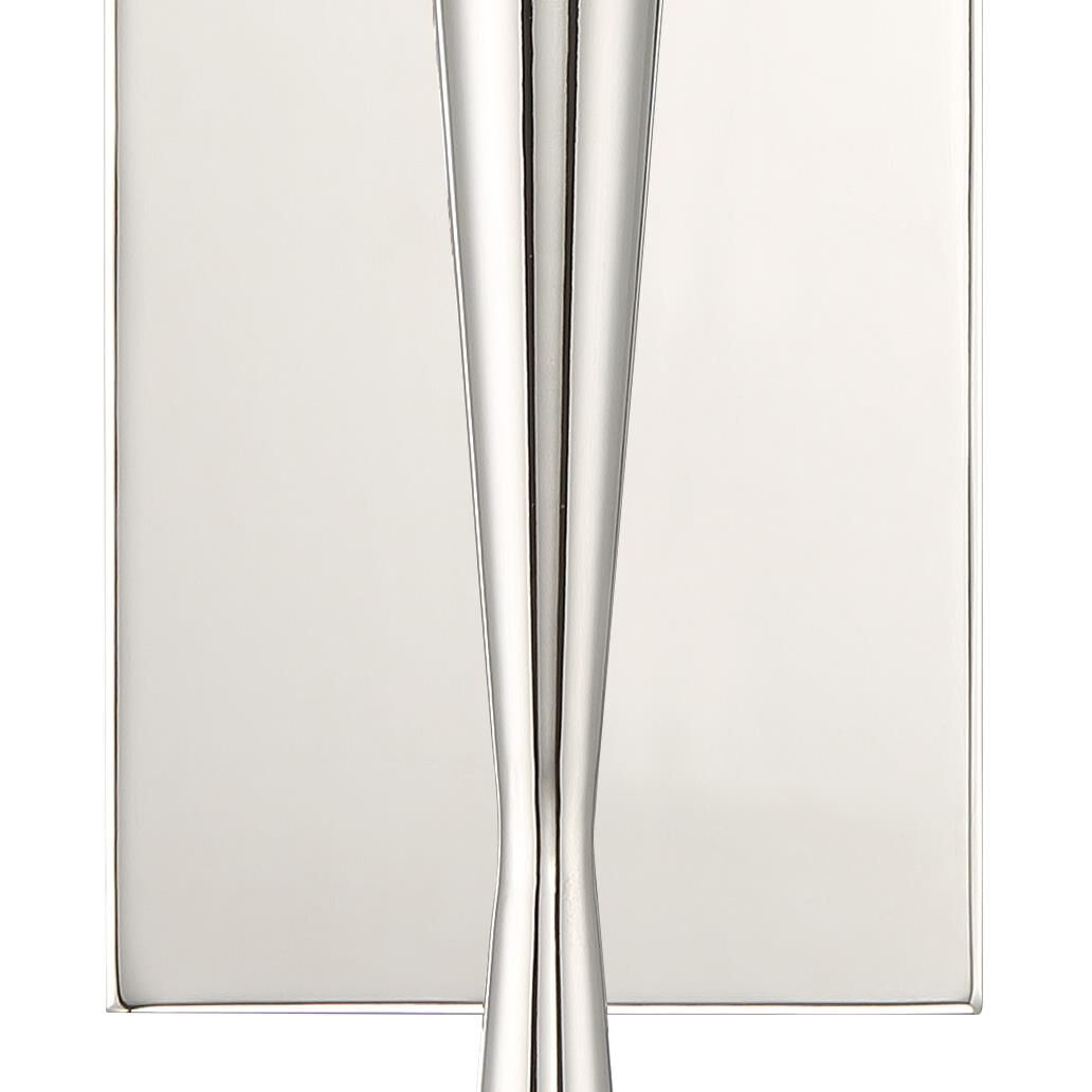 Shown in Polished Nickel finish and Silk glass and White shade