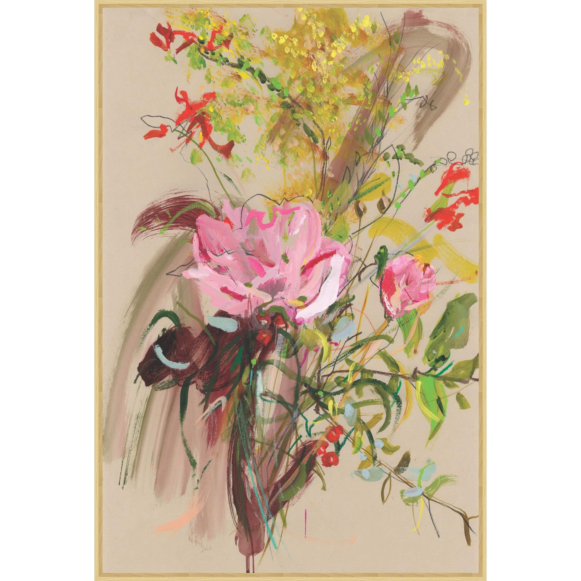 Lesley Birch Summer With A Pink Rose Print by LEVEL57