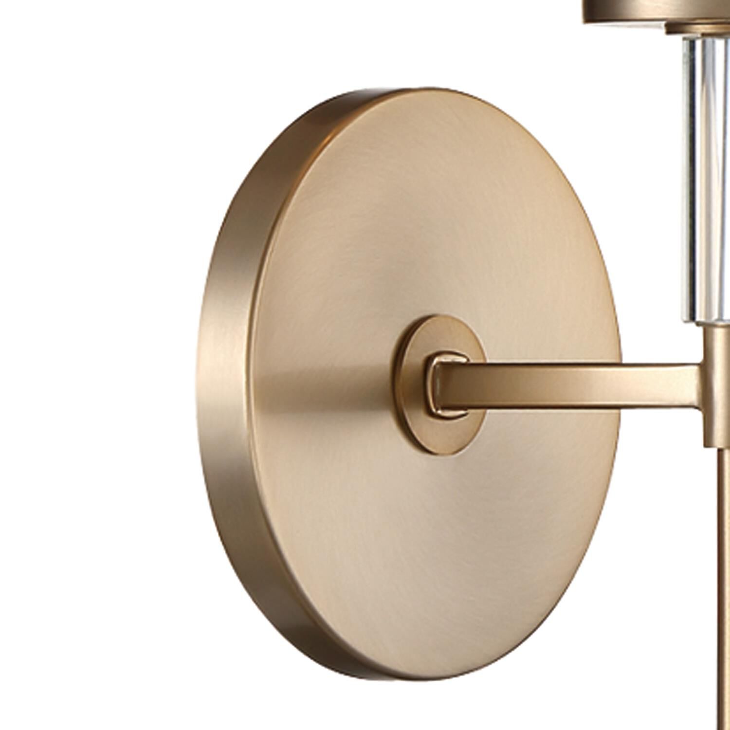 Shown in Aged Brass finish and White Silk shade