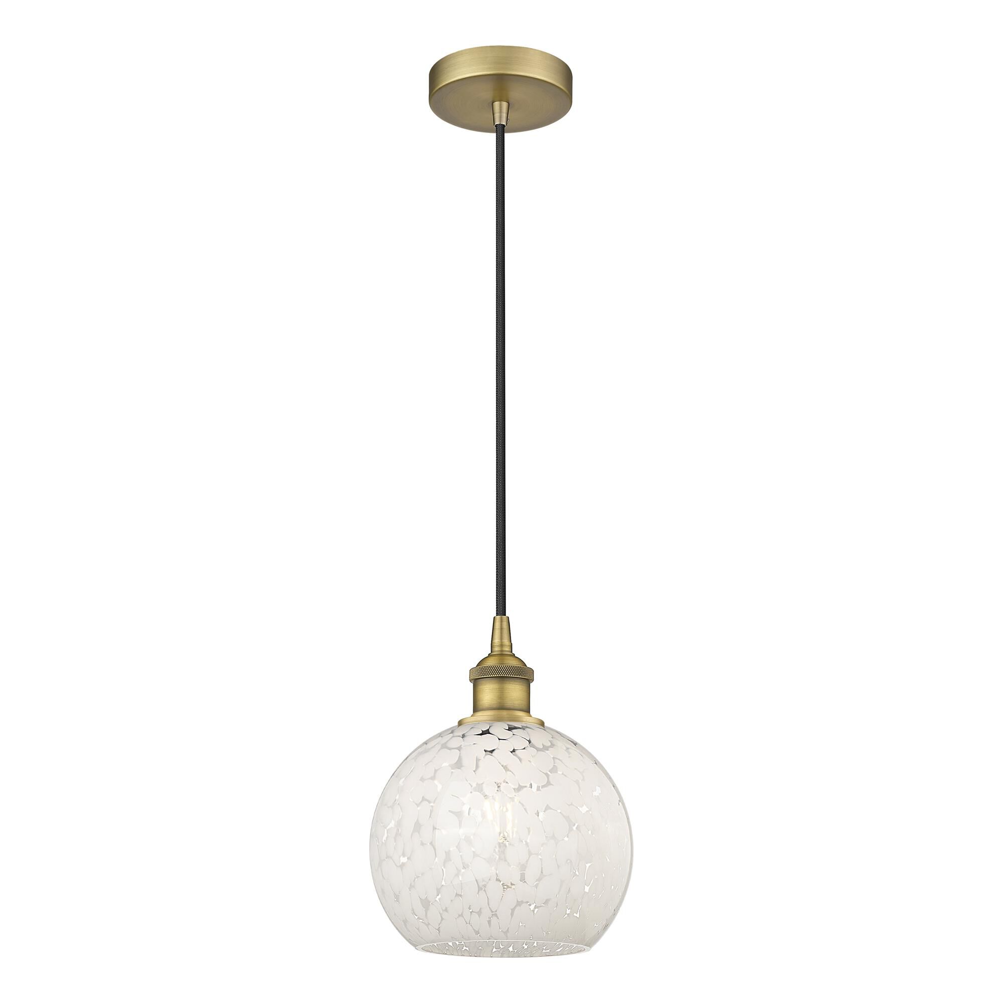 Bruno Marashlian White Mouchette 8 Inch Mini Pendant by Innovations Lighting