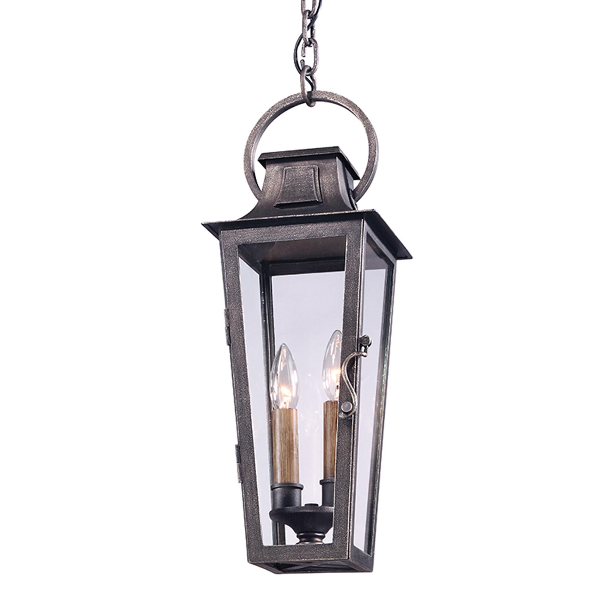 Parisian Square 7 Inch Outdoor Hanging Lantern,