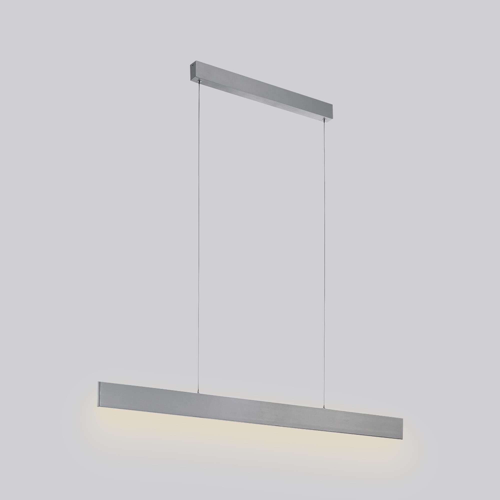 Shown in Brushed Aluminum finish and Rectangle shade