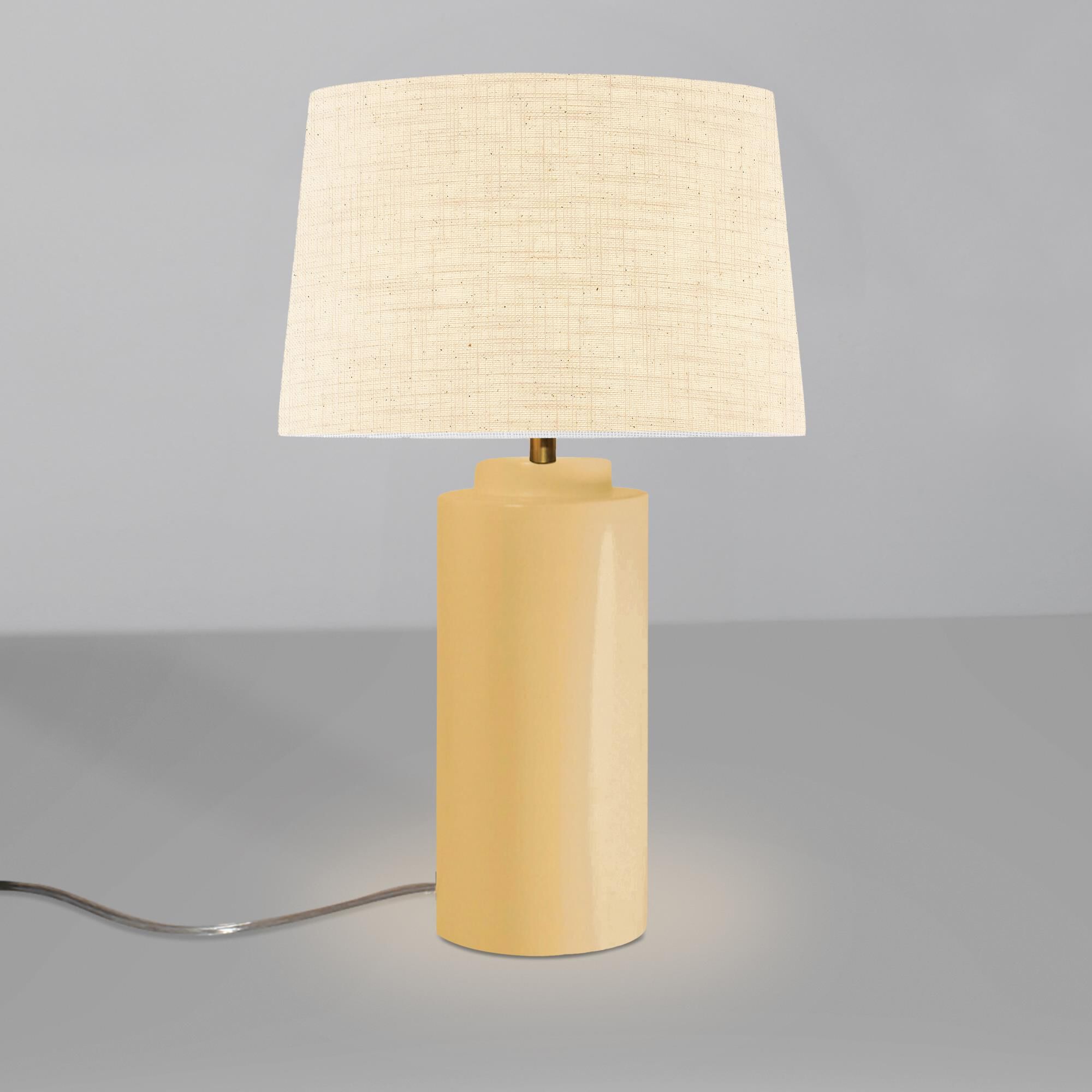 Shown in Muted Yellow finish and Cream shade