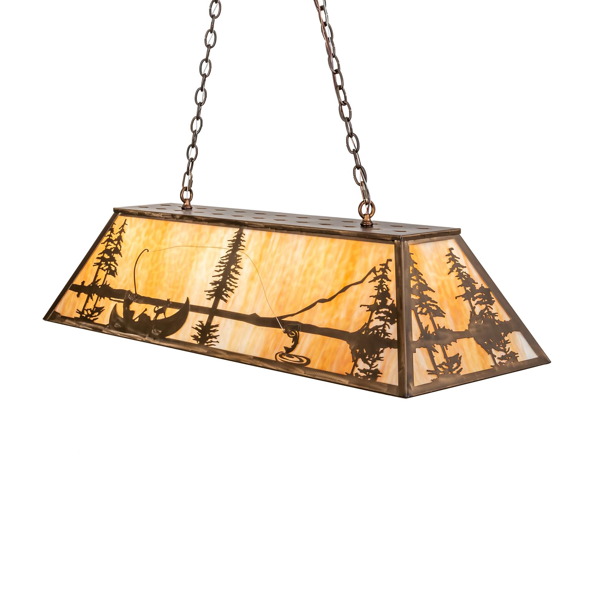 Trout & Fisherman 48 Inch Billiard Light by Meyda Lighting