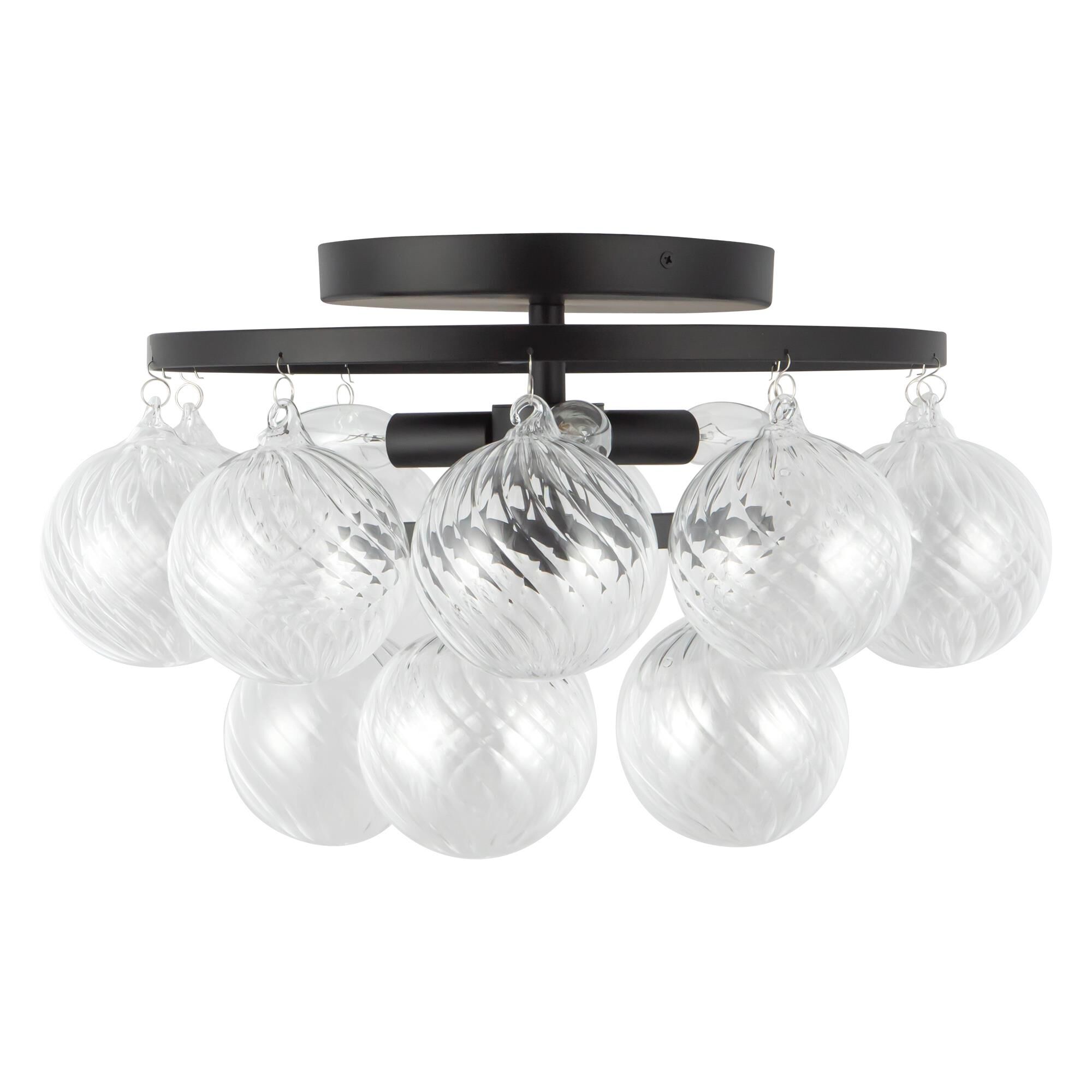 Peyton Fox Faye 18 Inch Semi Flush Mount by Alora Mood