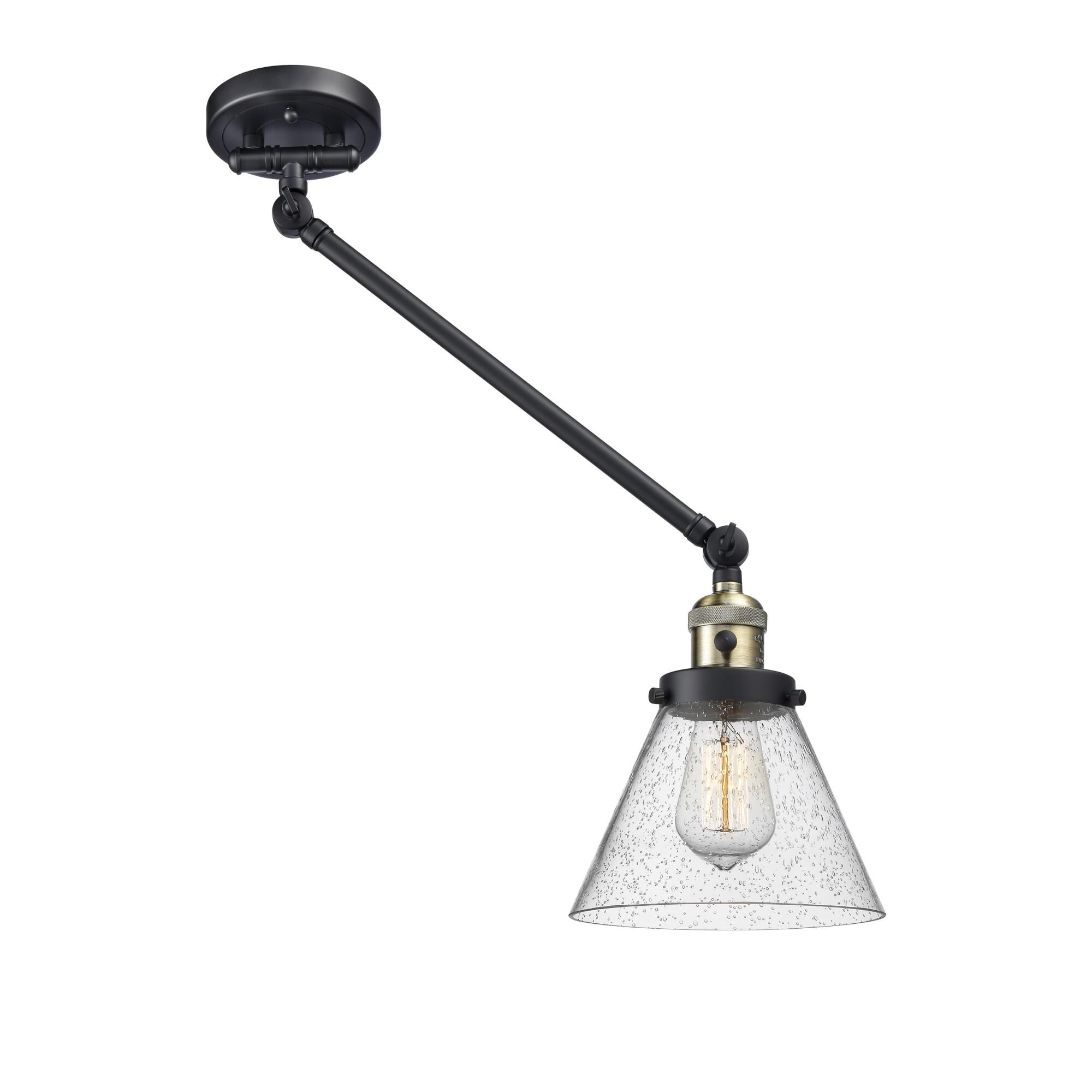 Bruno Marashlian Large Cone Wall Swing Lamp by Innovations Lighting