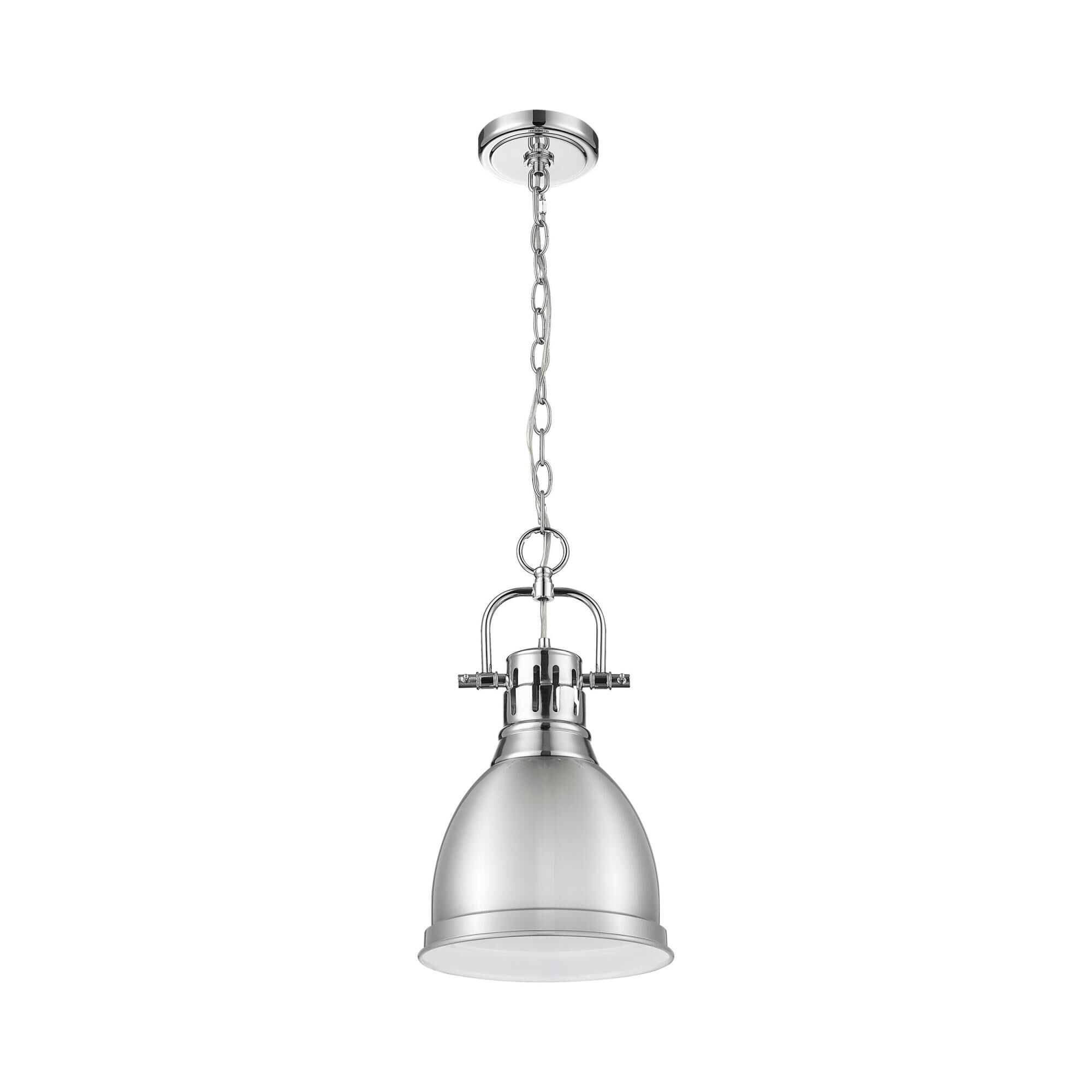 Shown in Chrome finish and Pewter shade