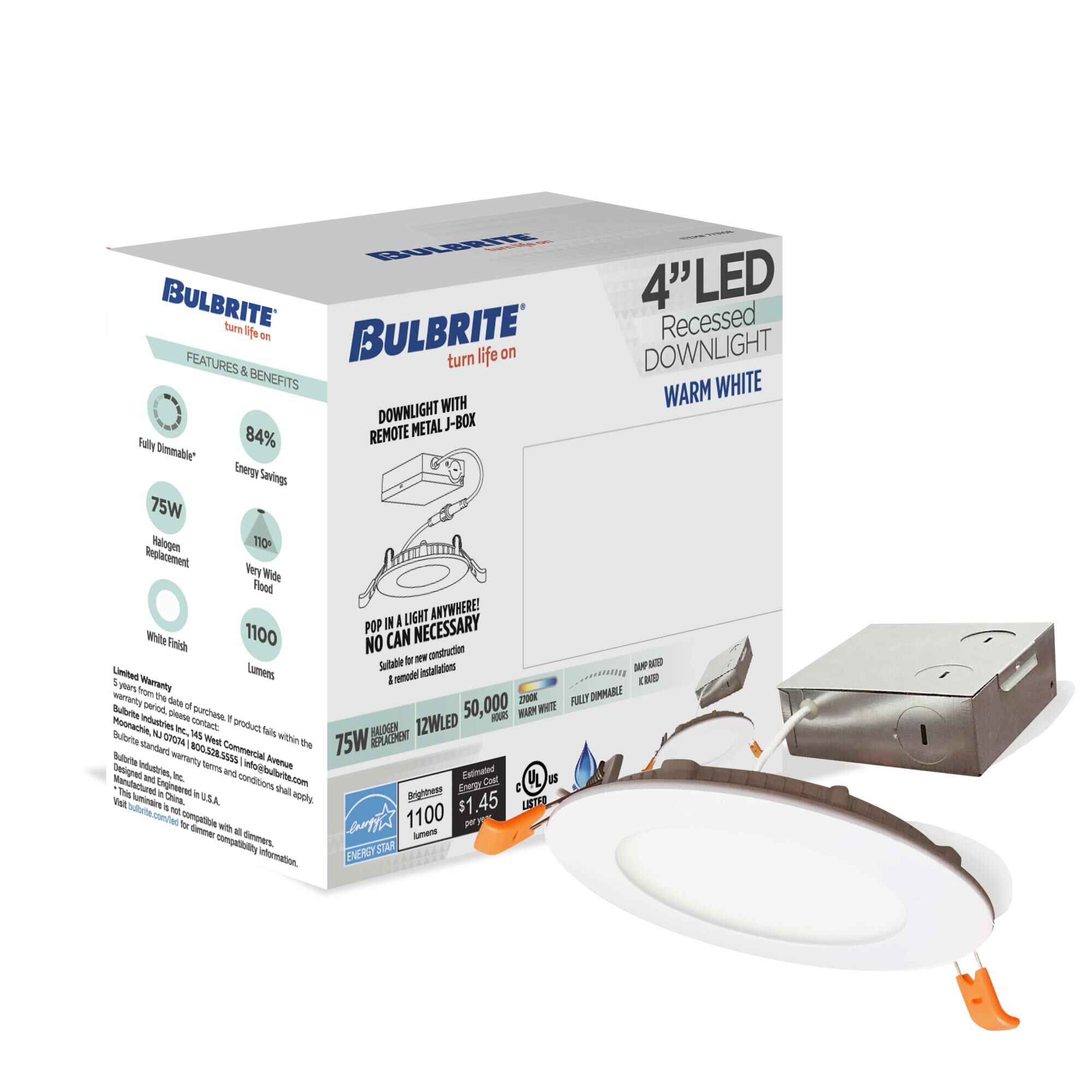 1 Inch LED 110 Degree Recessed Lighting Trim by Bulbrite