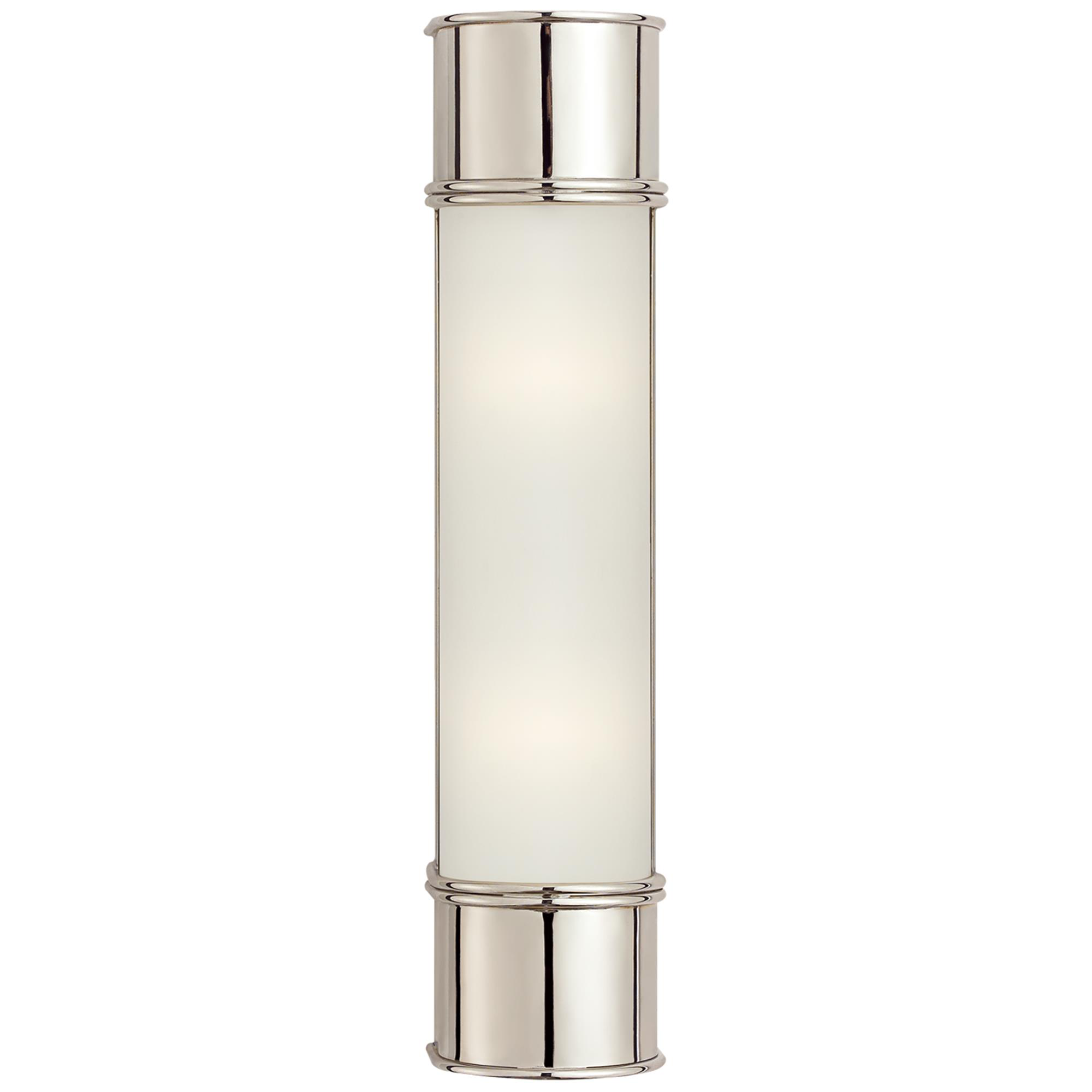 Shown in Polished Nickel finish and Frosted glass
