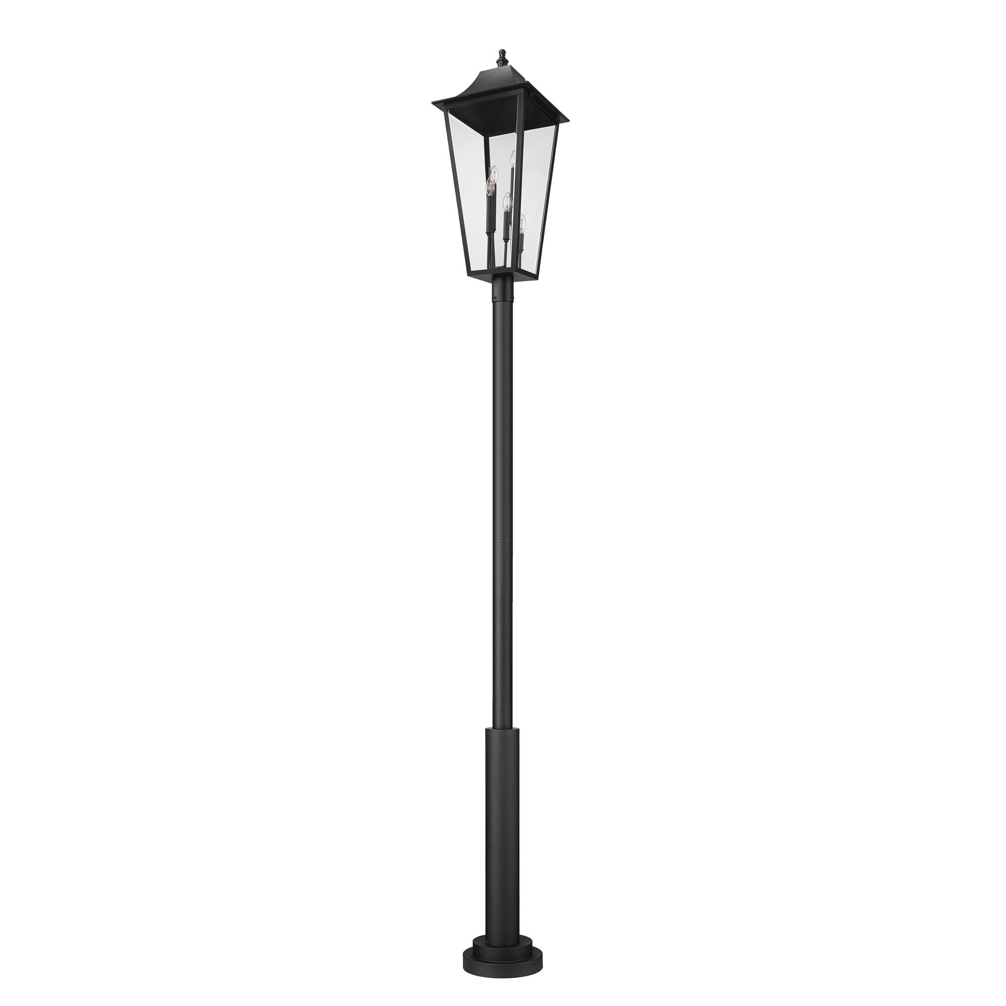 Shown in Black finish and Clear Beveled glass and Clear Beveled shade