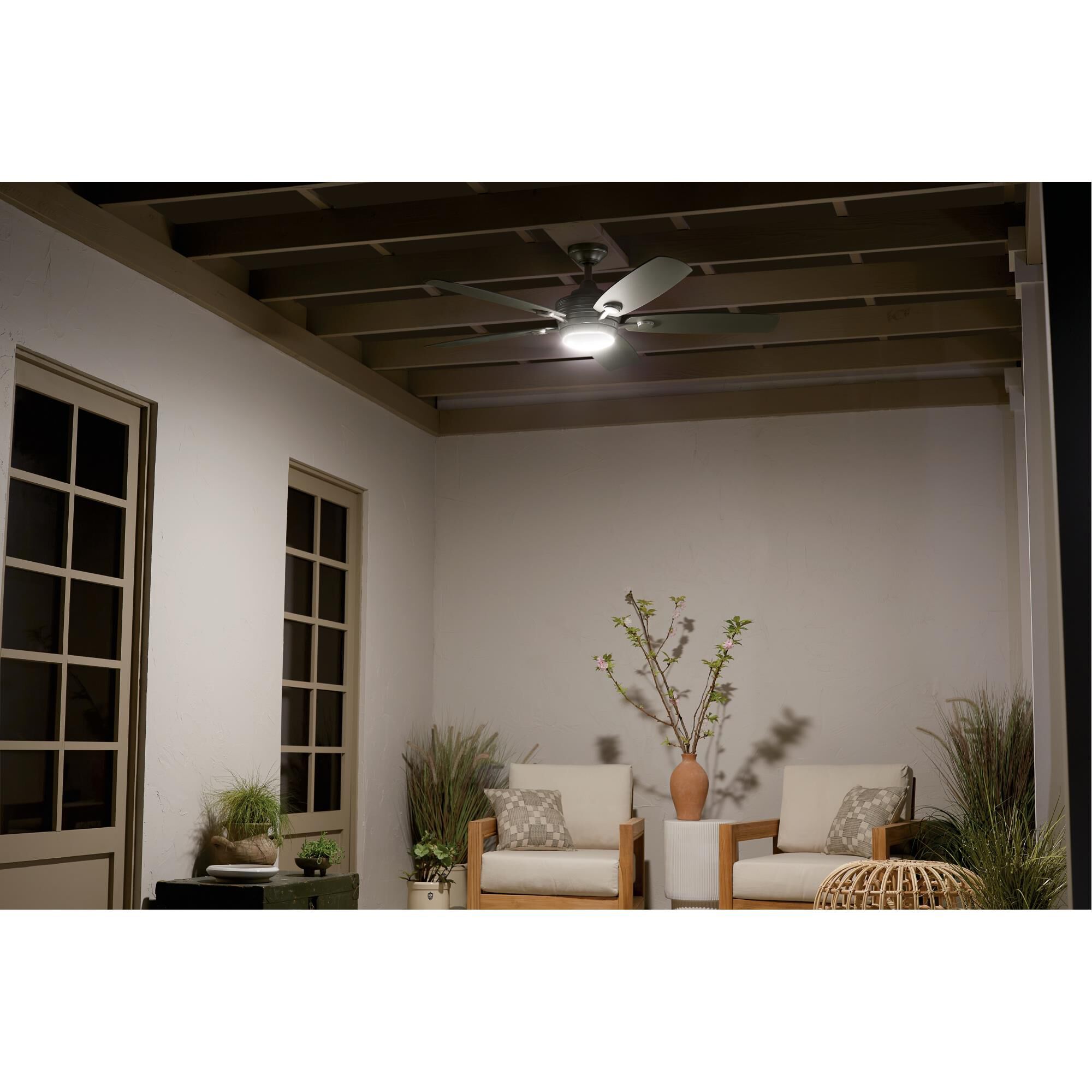 Shown in Brushed Nickel finish and Frosted glass