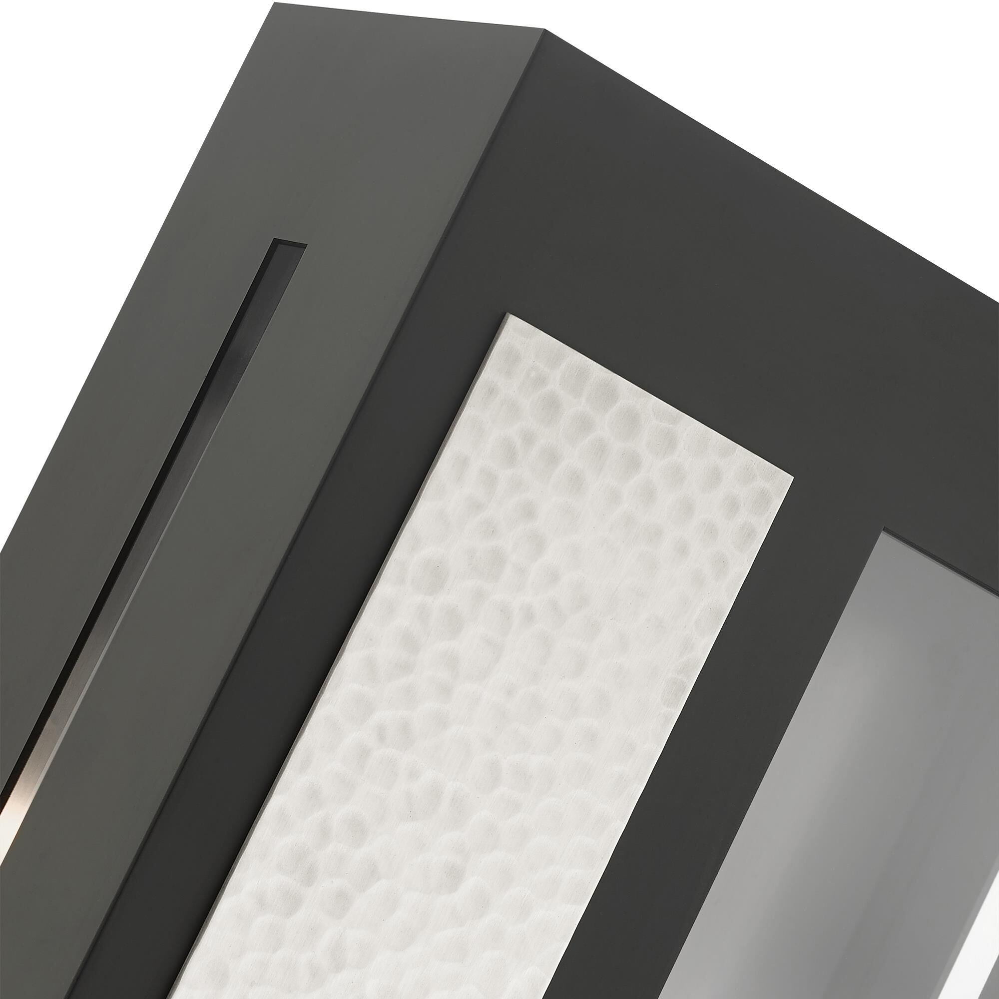 Shown in Black finish and Clear glass