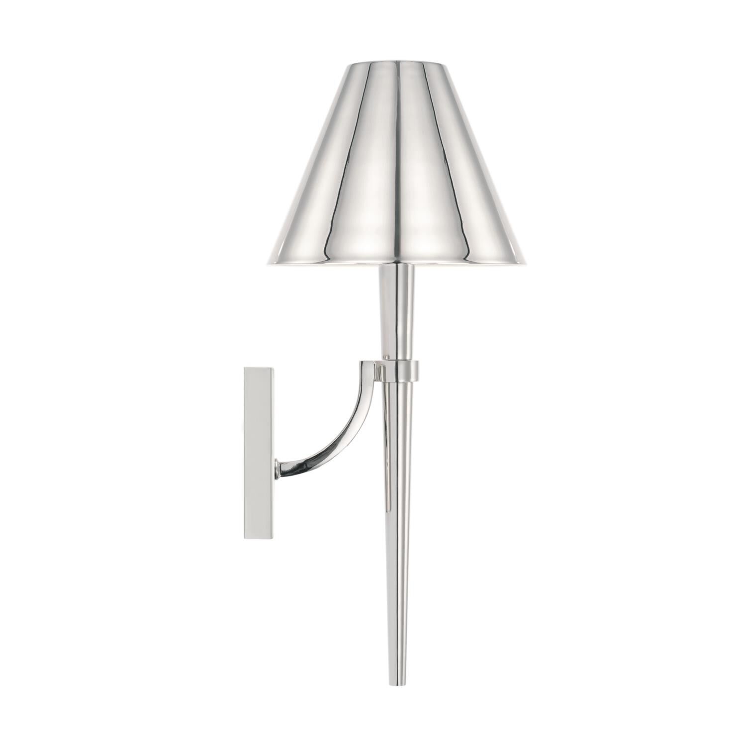Shown in Polished Nickel finish and Metal  With White Interior shade
