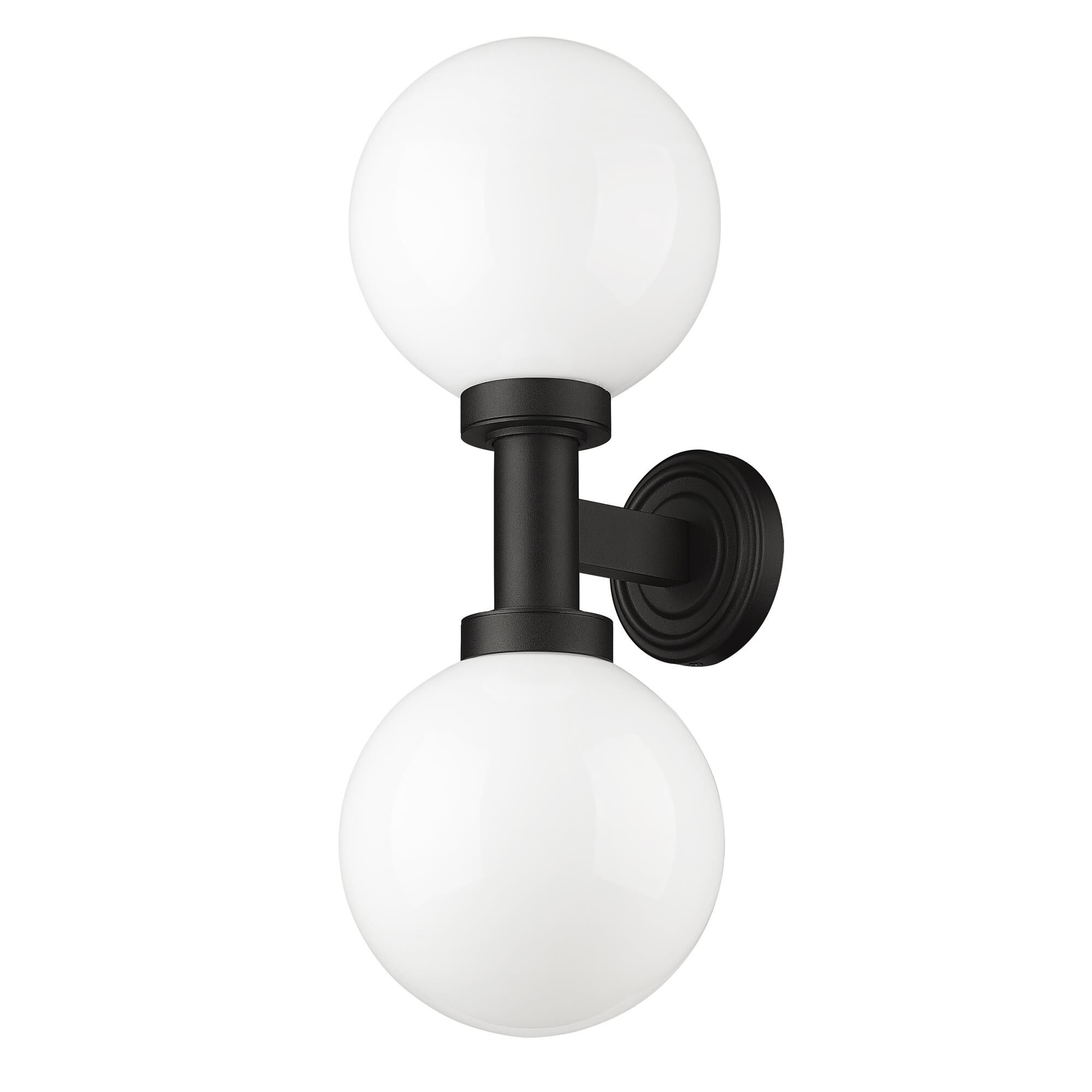 Shown in Black finish and Opal glass