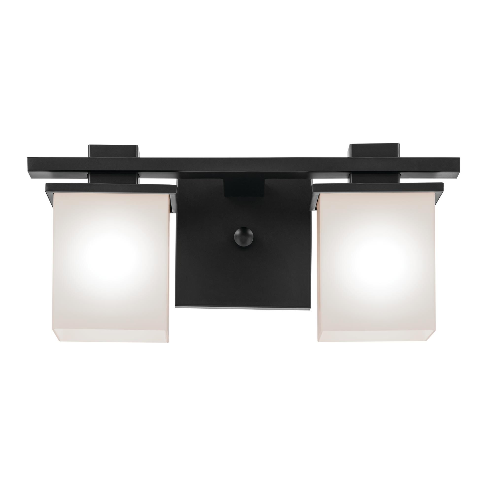 Shown in Black finish and Satin Etched Cased Opal glass
