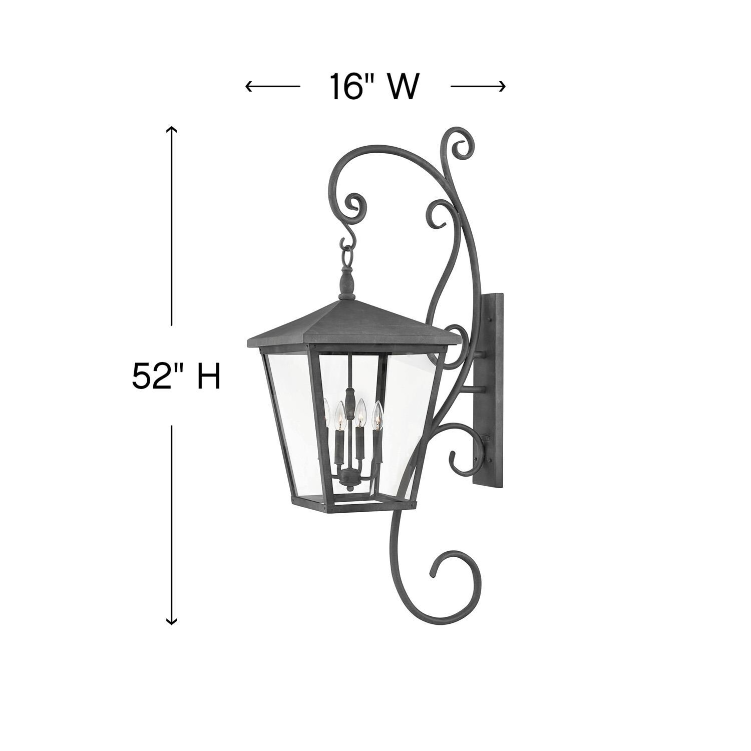 Trellis 52 Inch Tall 4 Light Outdoor Wall Light by Hinkley Lighting
