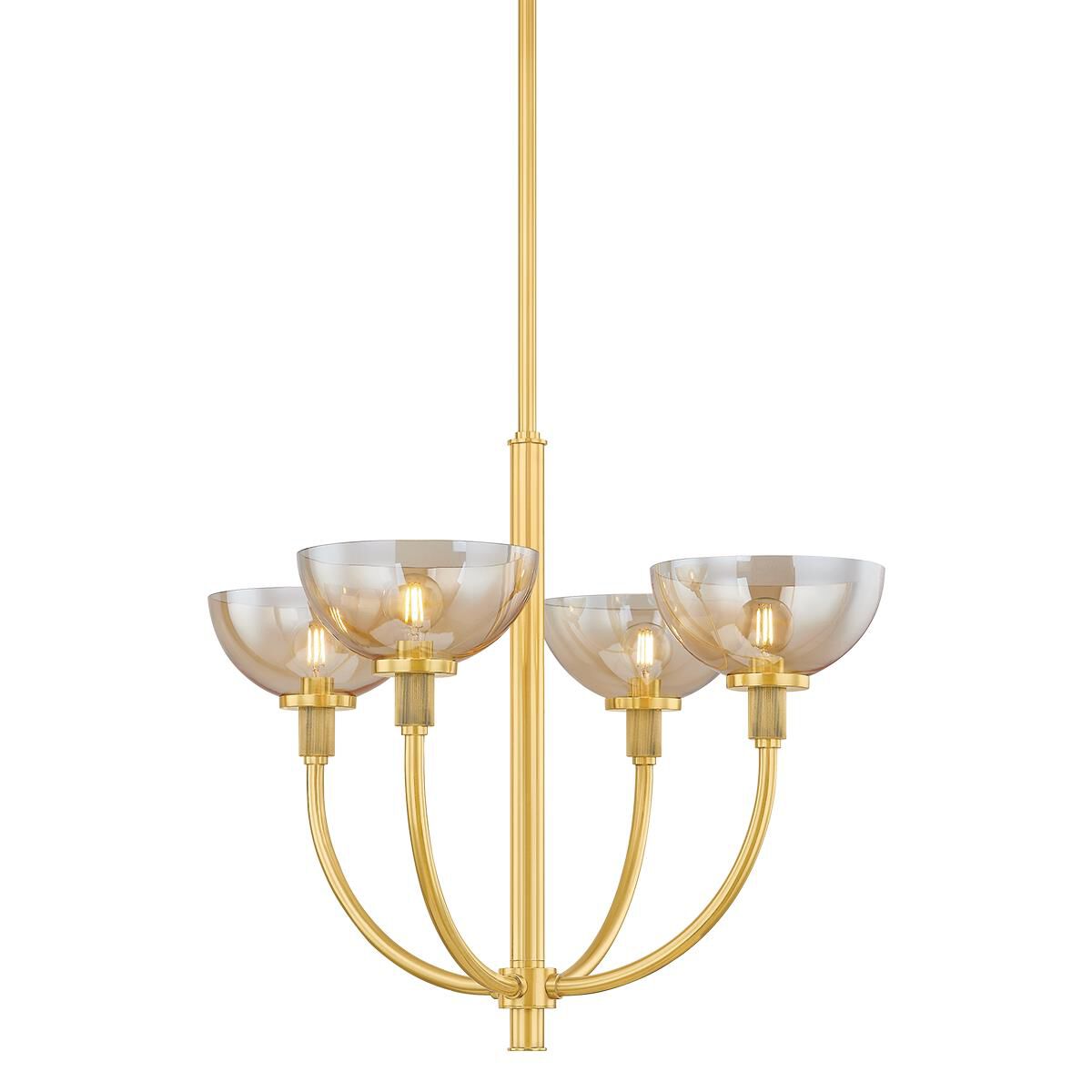 Shown in Aged Brass finish and Light Bronze glass