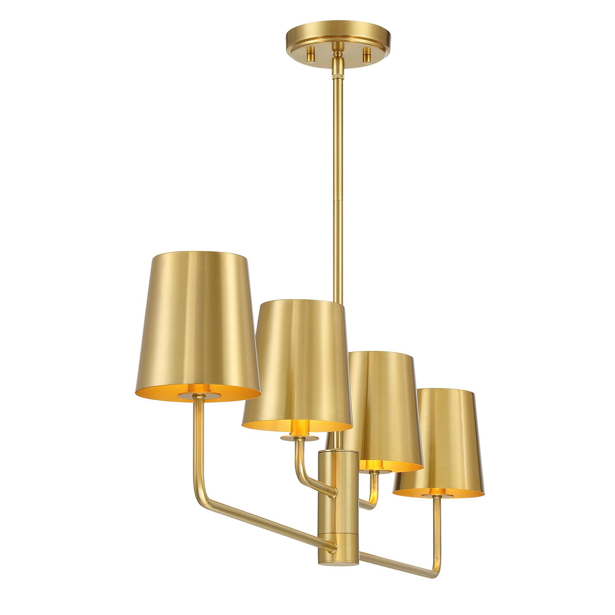 Shown in Natural Brass finish and Metal shade