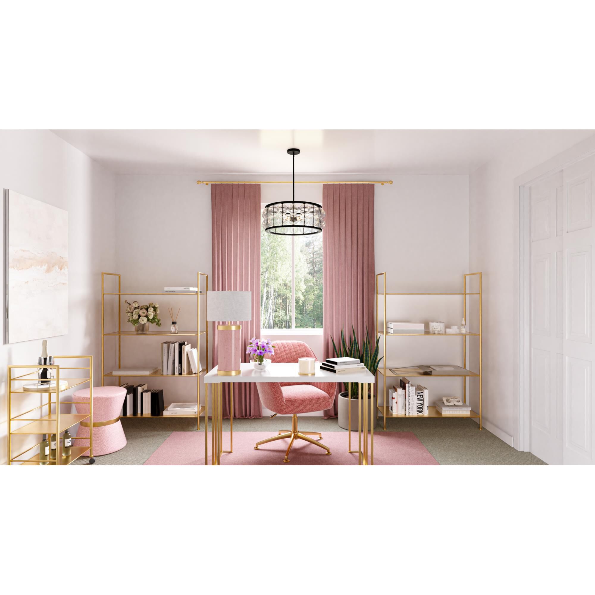 Shown in Matte Black finish and Clear Ribbed glass