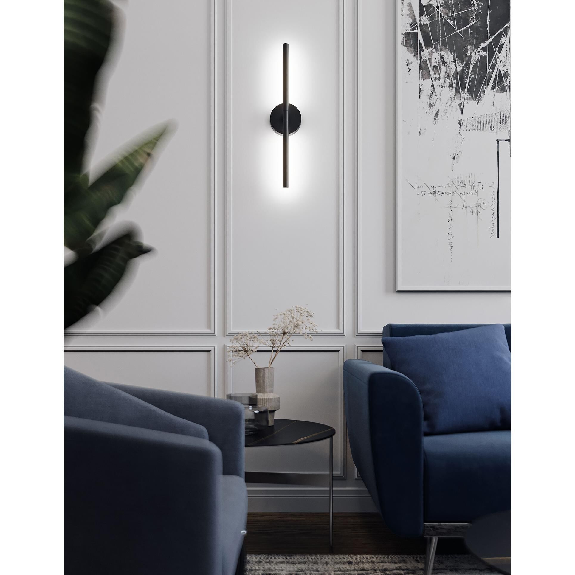 Shown in Black finish and White Acrylic glass