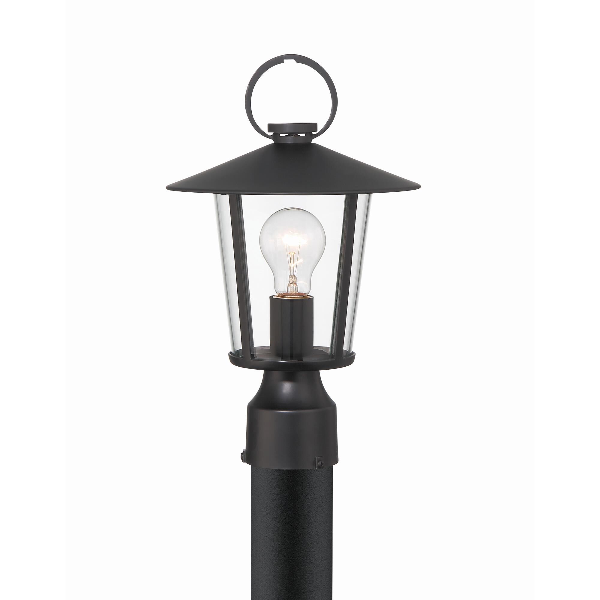 Shown in Matte Black finish and Clear glass and Clear Glass shade