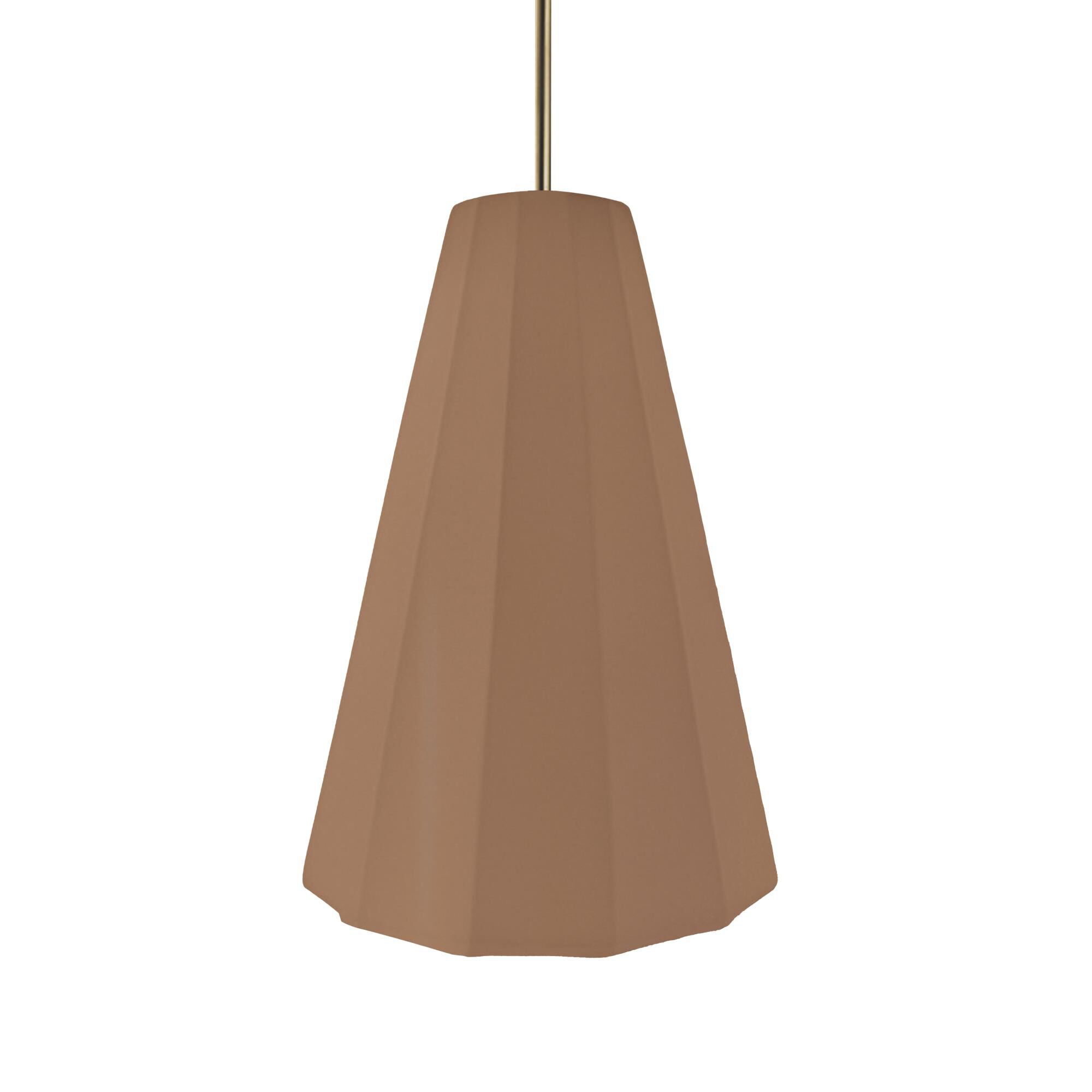 Shown in Antique Brass finish and Adobe shade