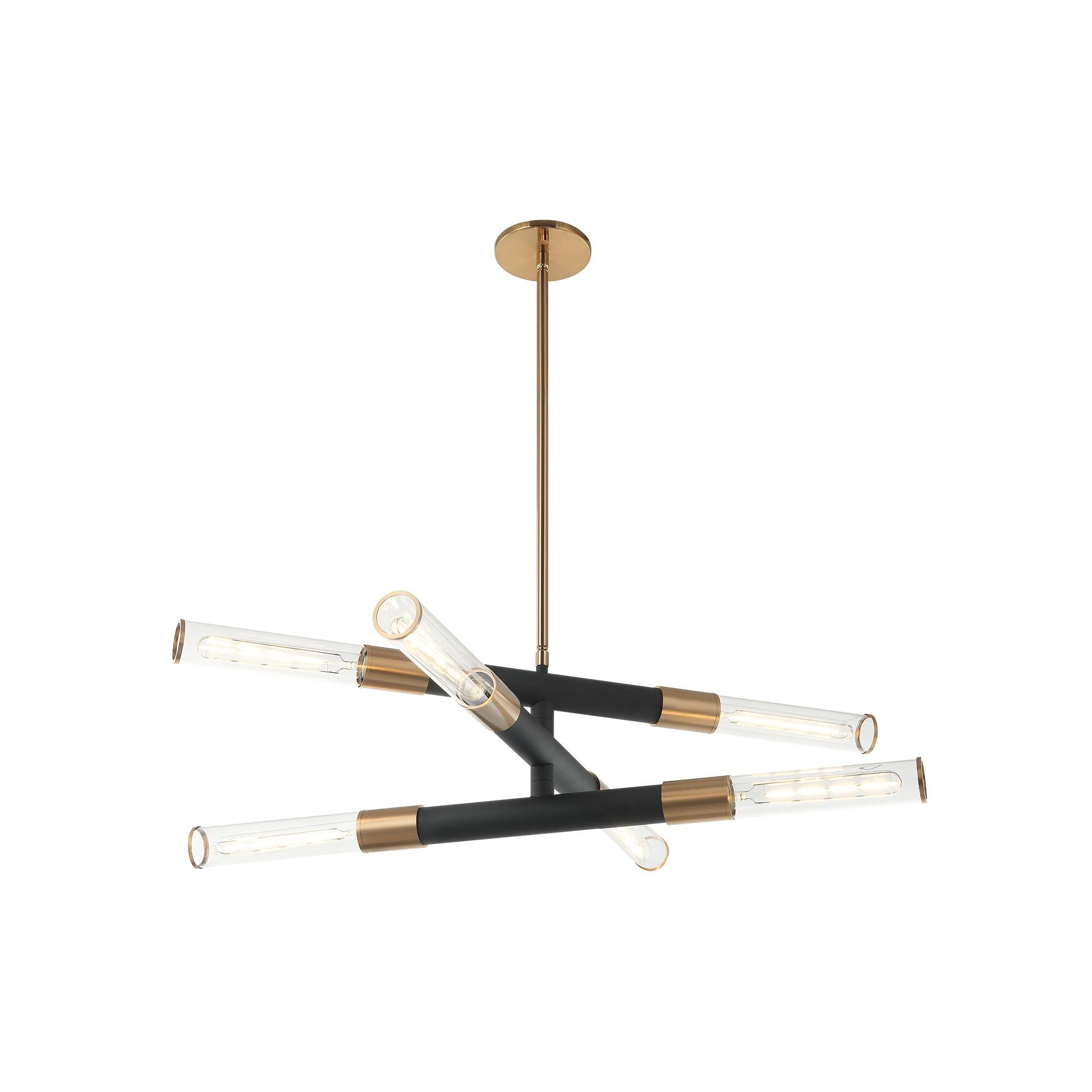 Tubo 35 Inch 6 Light Linear Suspension Light by Matteo Lighting