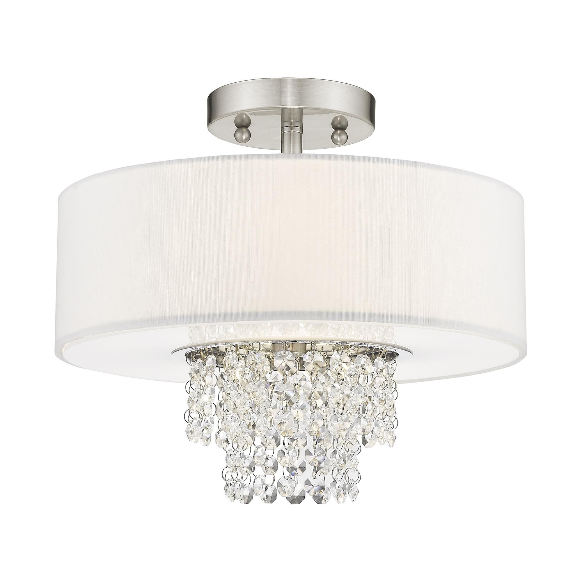 Carlisle 13 Inch 2 Light Semi Flush Mount by Livex Lighting