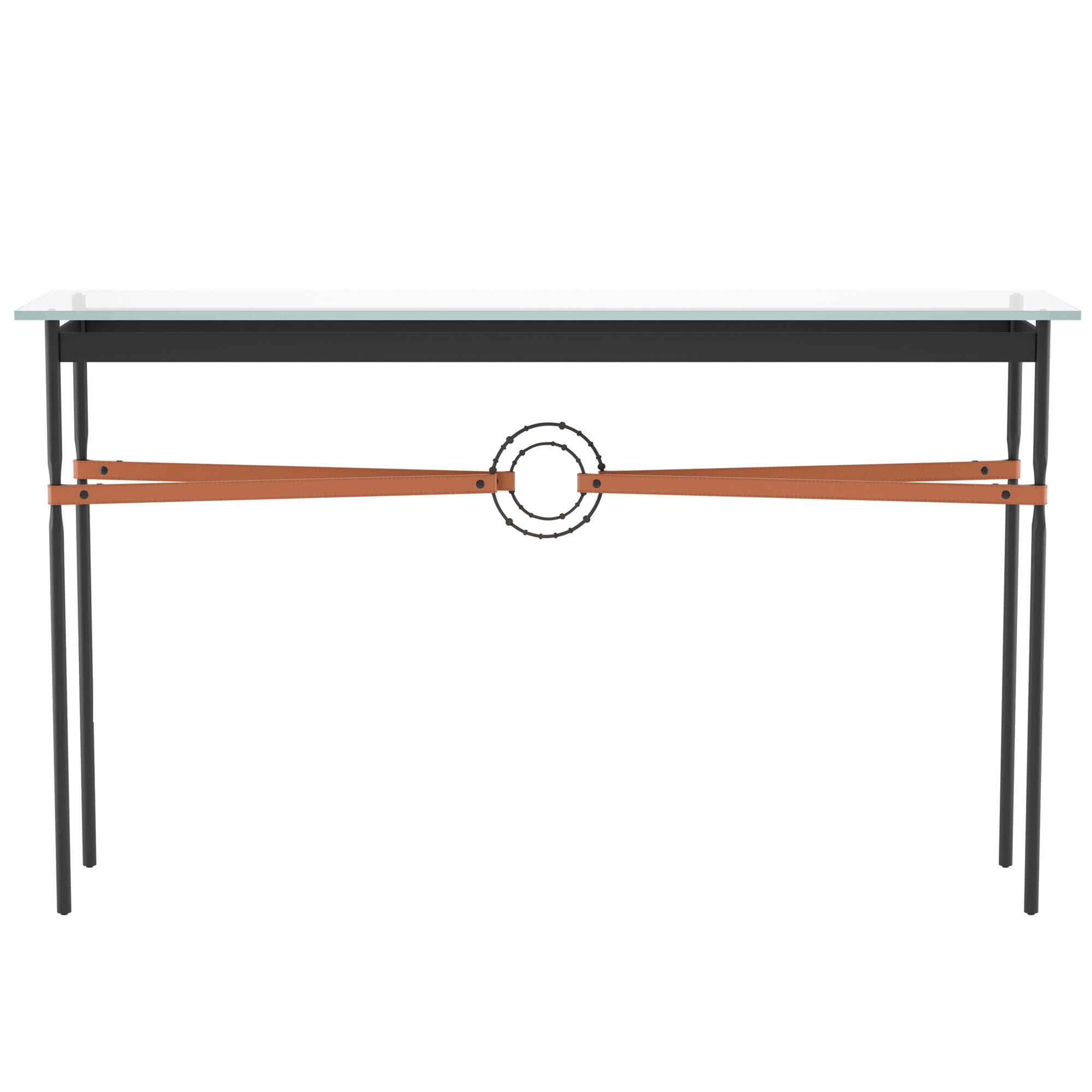 Shown in Black finish and Oil Rubbed Bronze with Leather Chestnut  accent