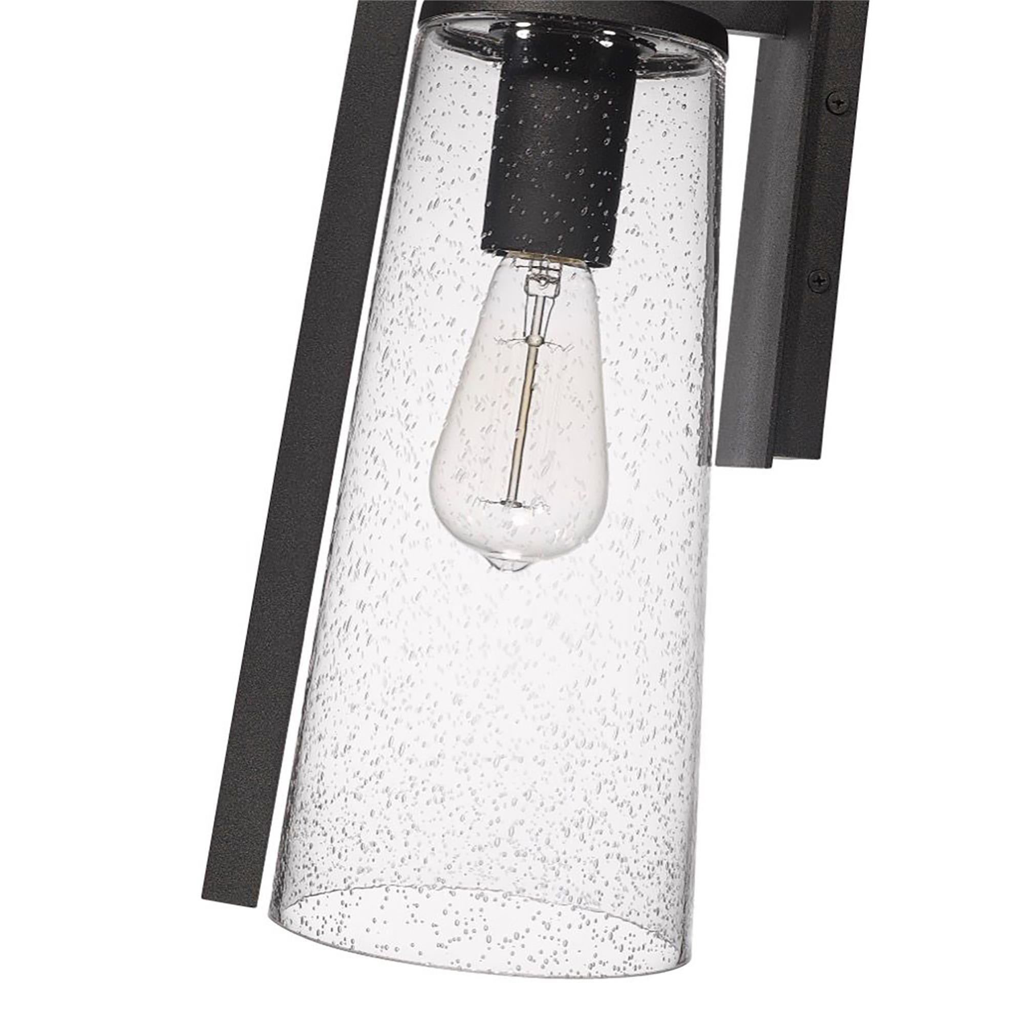 Shown in Black finish and Clear glass