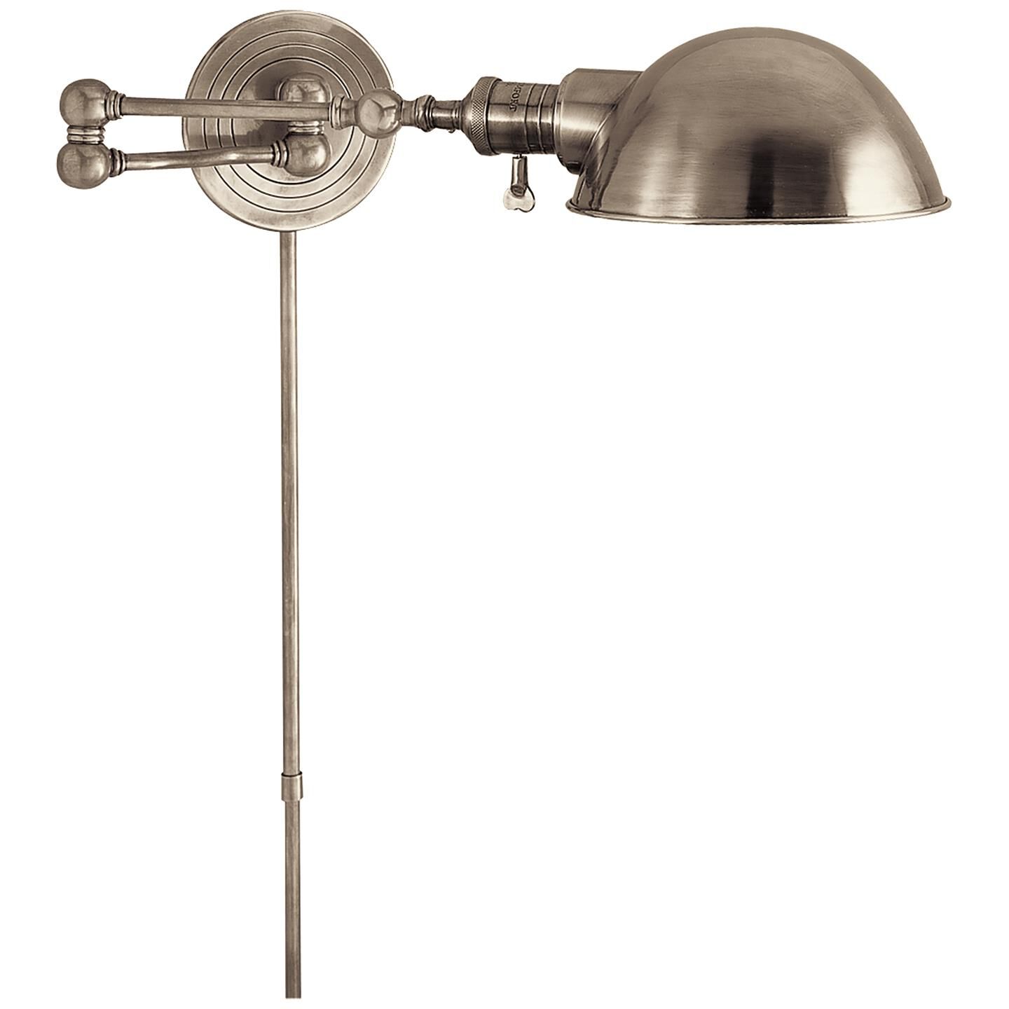Shown in Antique Nickel finish and Antique Nickel Apothecary shade