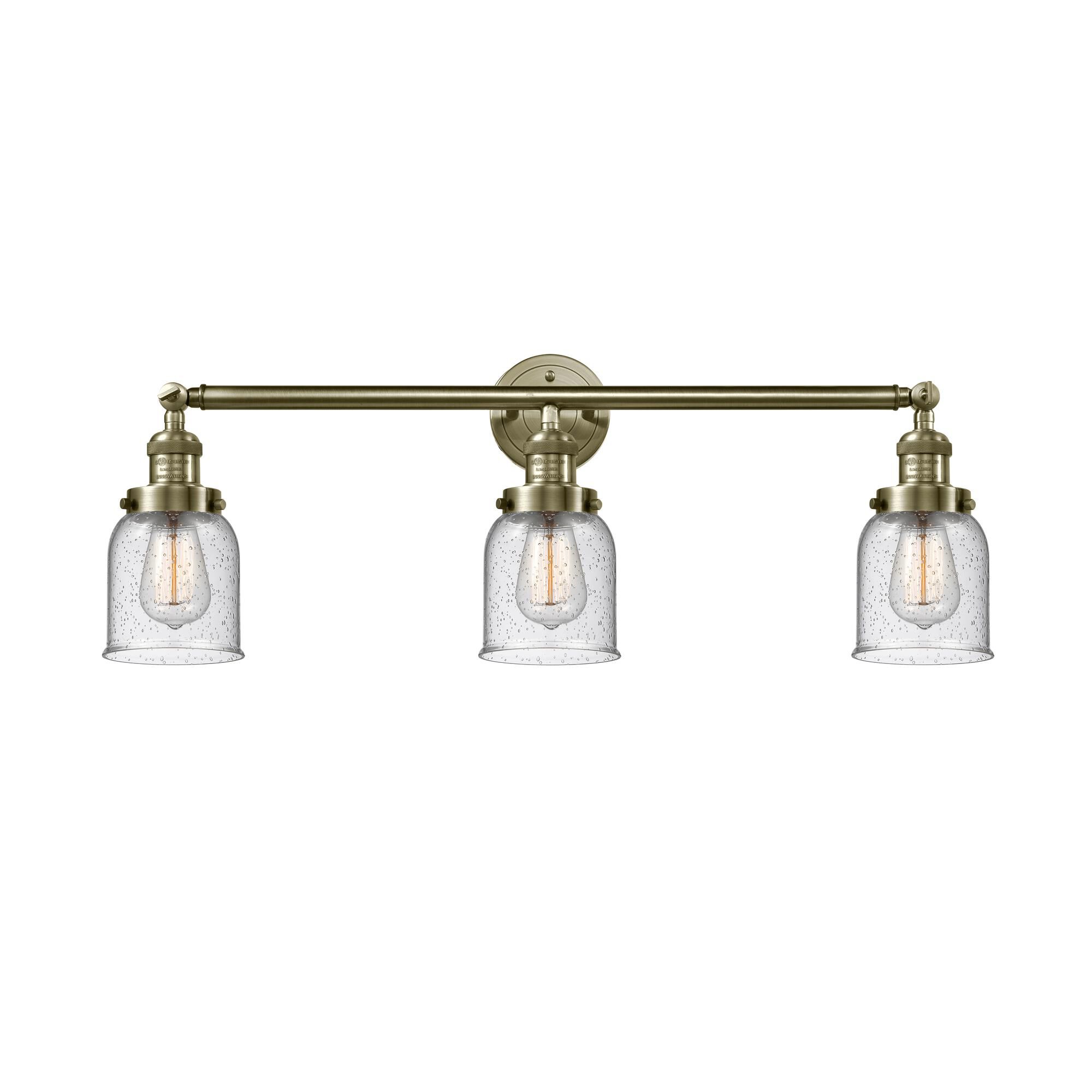 Bruno Marashlian Small Bell 30 Inch 3 Light Bath Vanity Light by Innovations Lighting