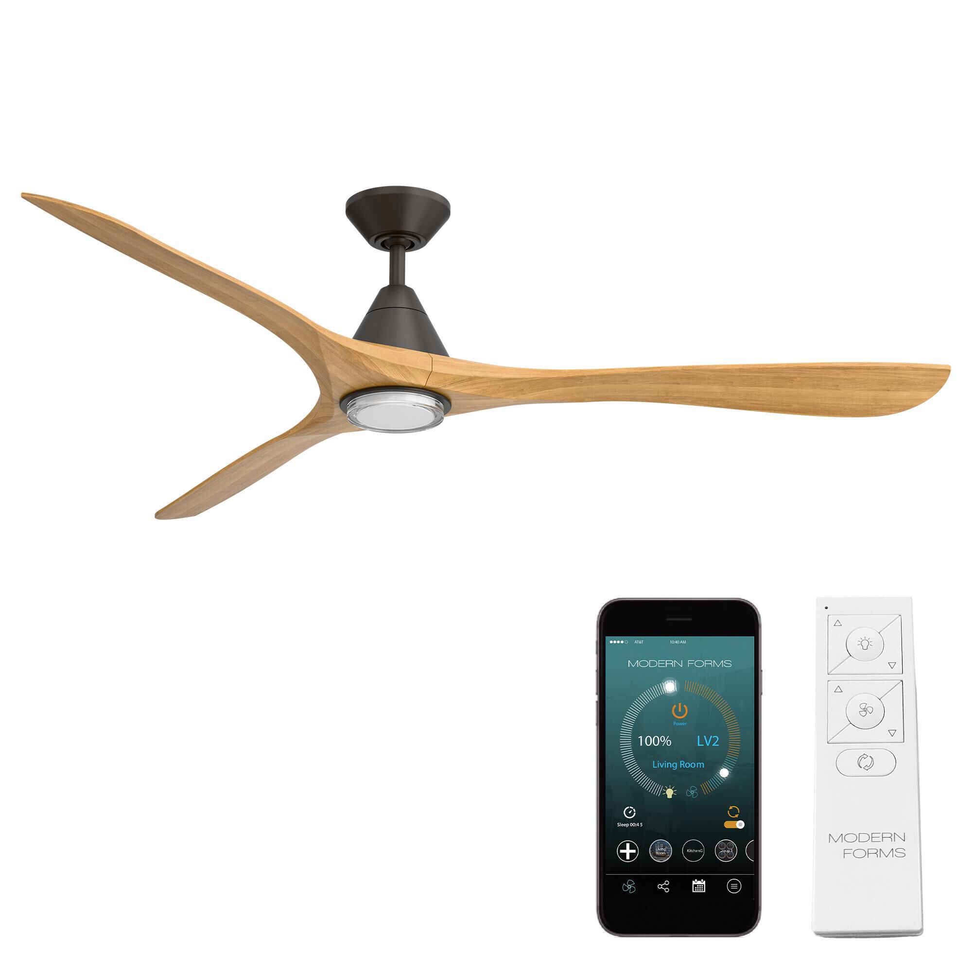 Carve 72 Inch Ceiling Fan with Light Kit by Modern Forms
